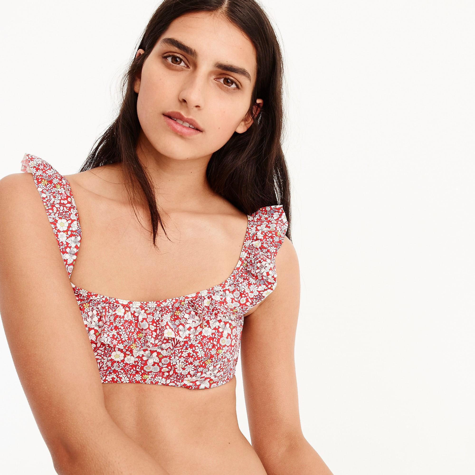 j crew ruffle bikini top