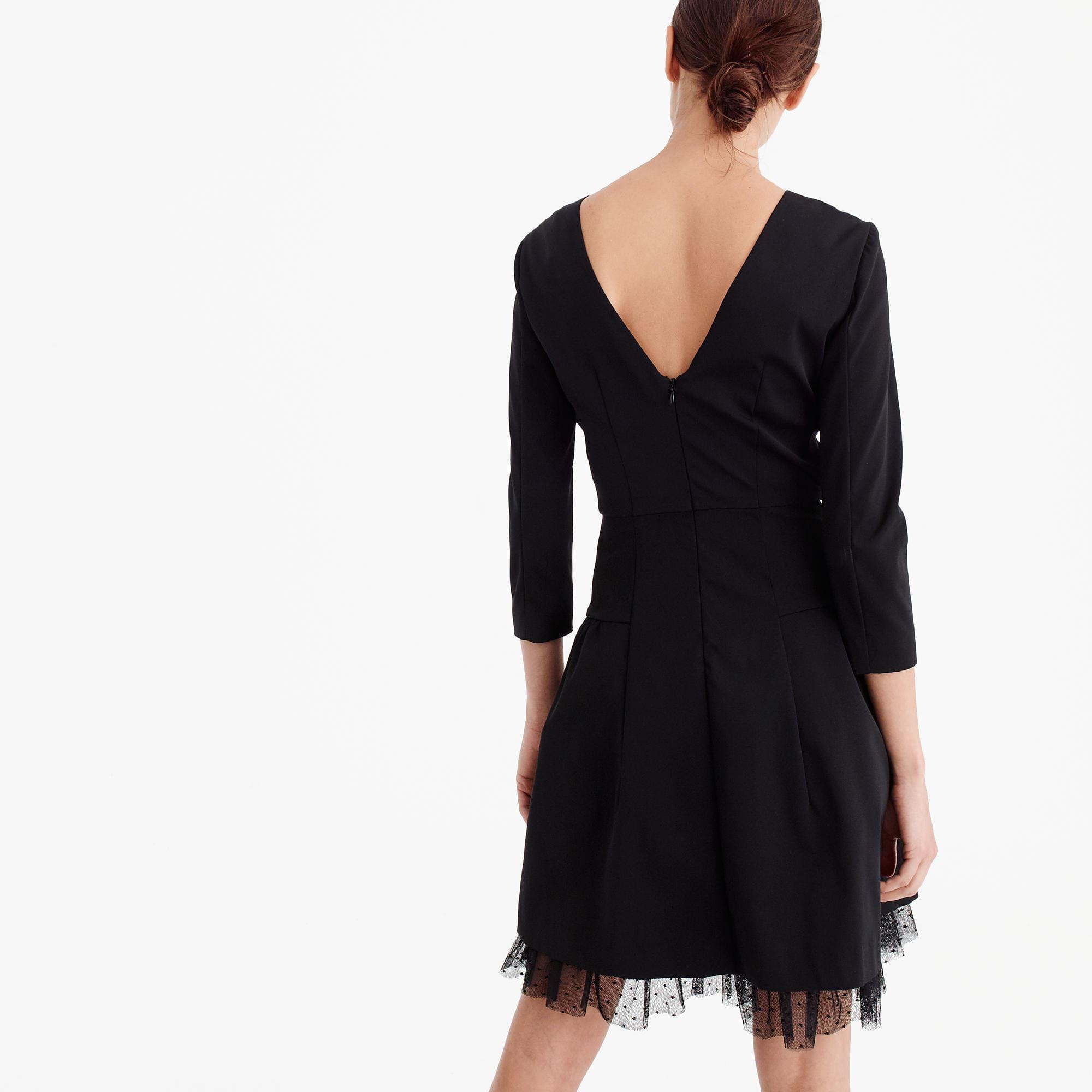 j crew tulle hem sheath dress