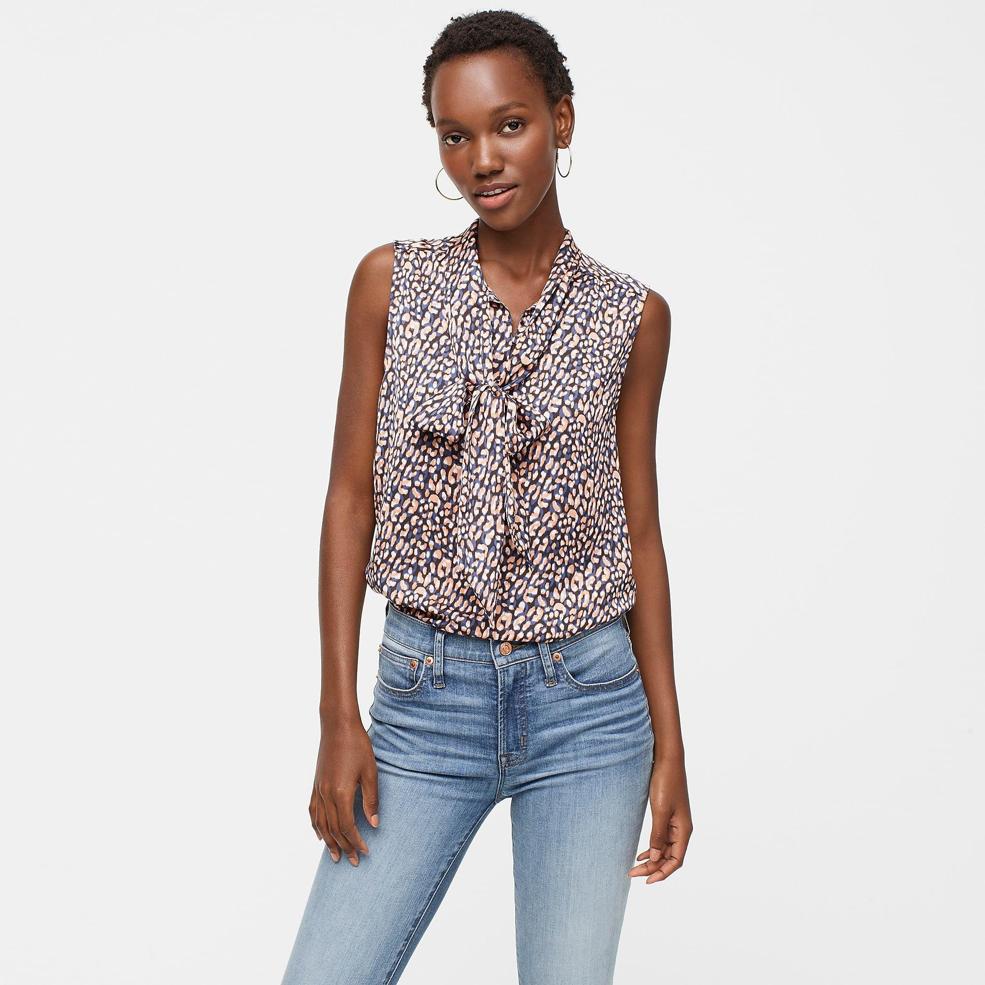 sleeveless leopard top