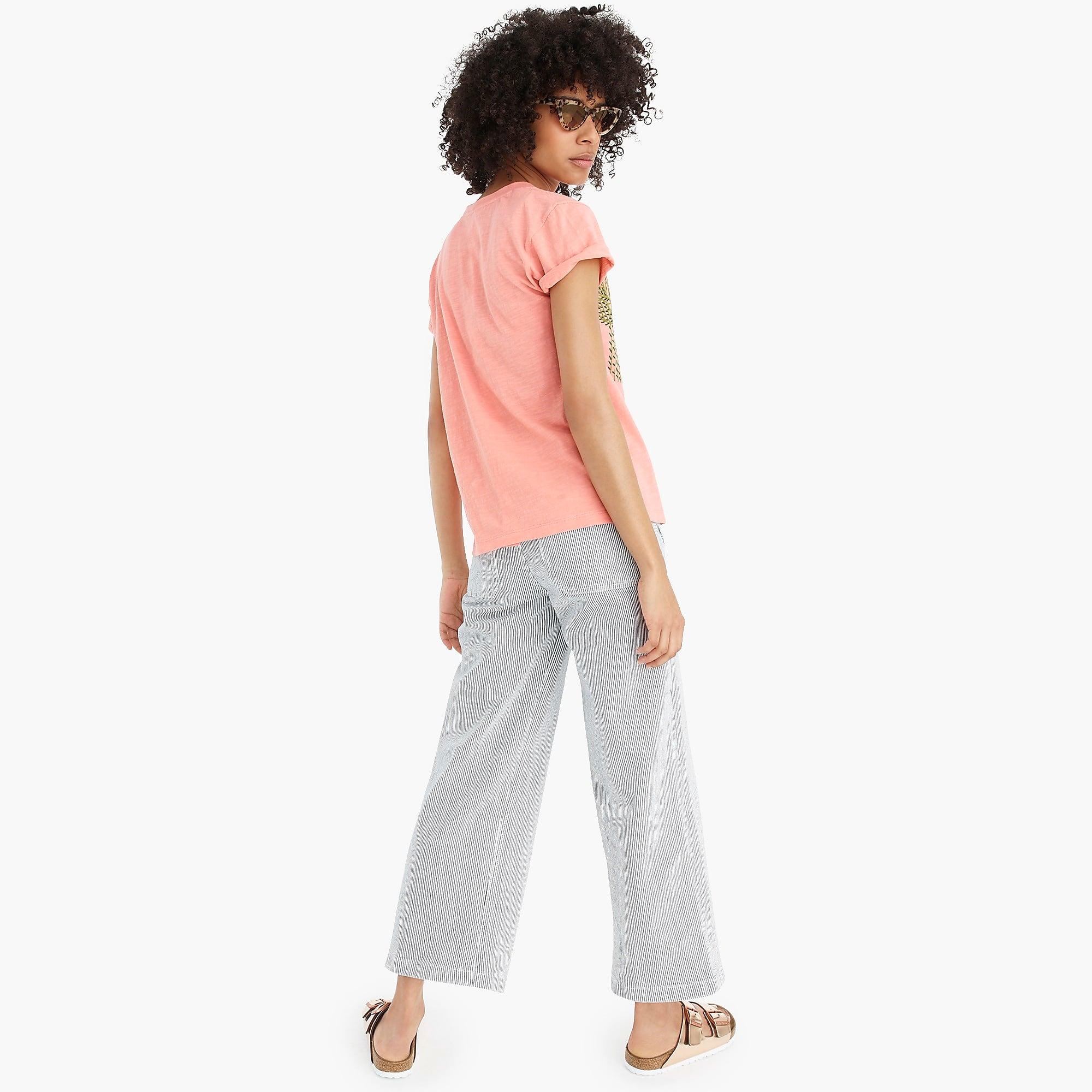 J Crew Cotton Banner Day X Cactus Crewneck T Shirt In Pink Lyst