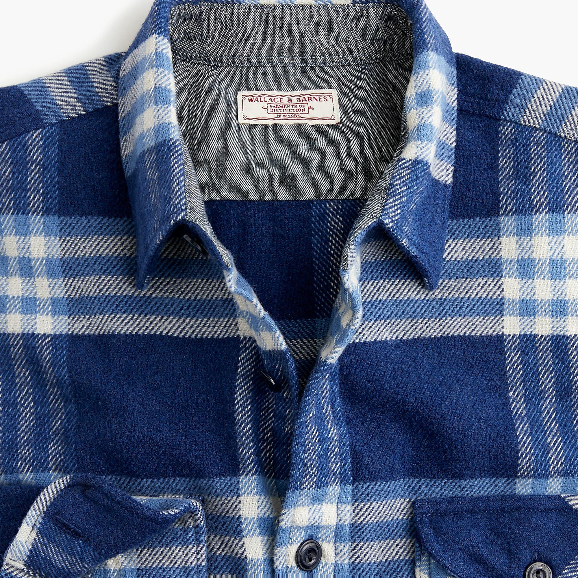 J.Crew Wallace & Barnes Heavyweight Flannel Shirt In Vista Plaid in