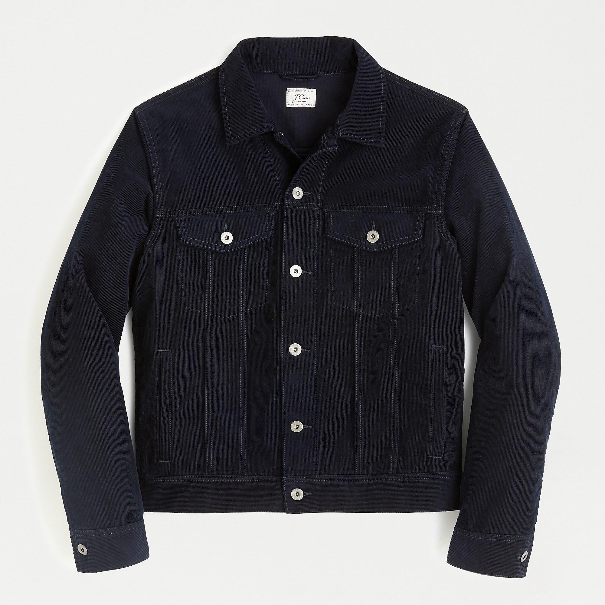 J.Crew Trucker Jacket In Stretch Corduroy in Blue for Men Lyst