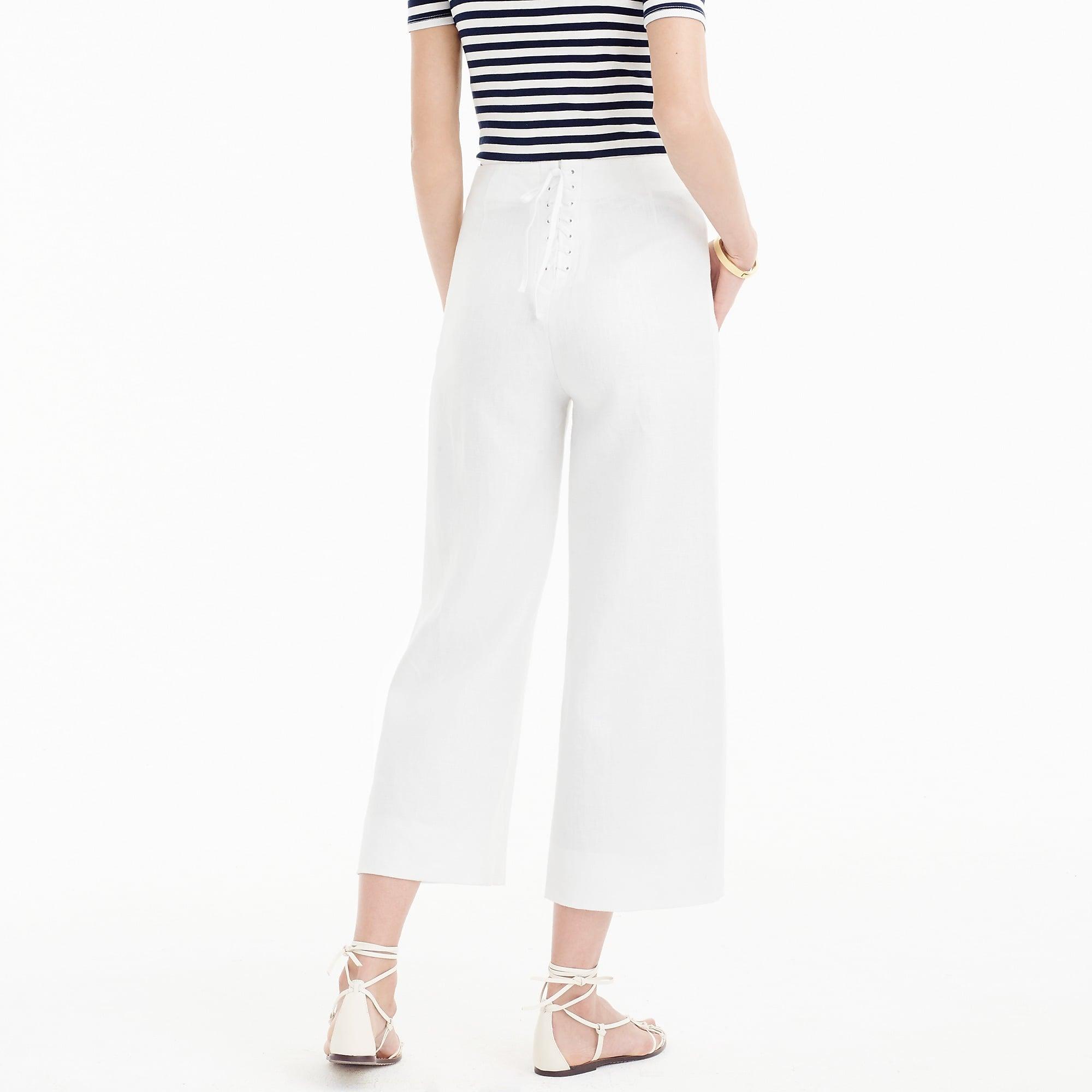 J crew deals white linen pants