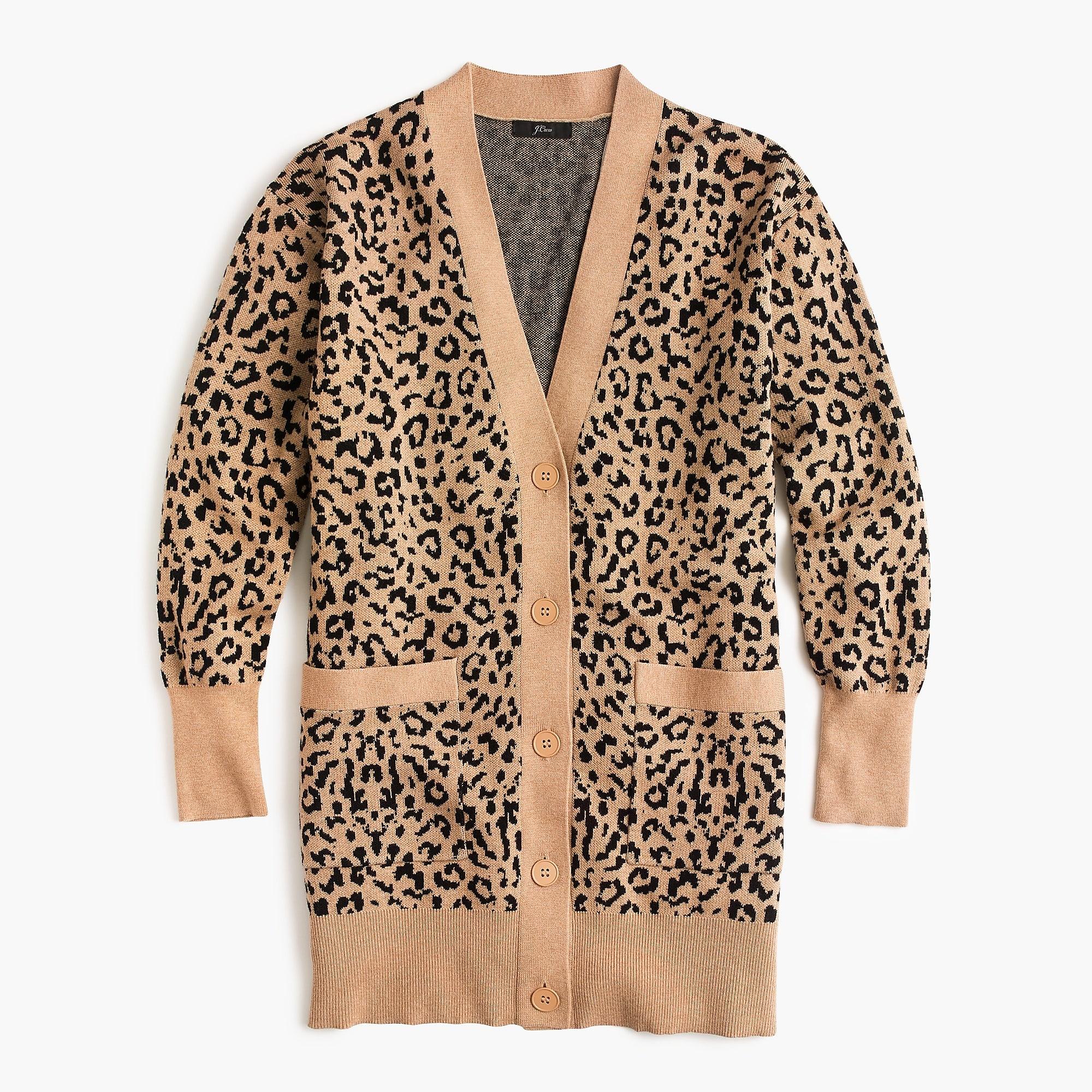 j crew leopard cardigan