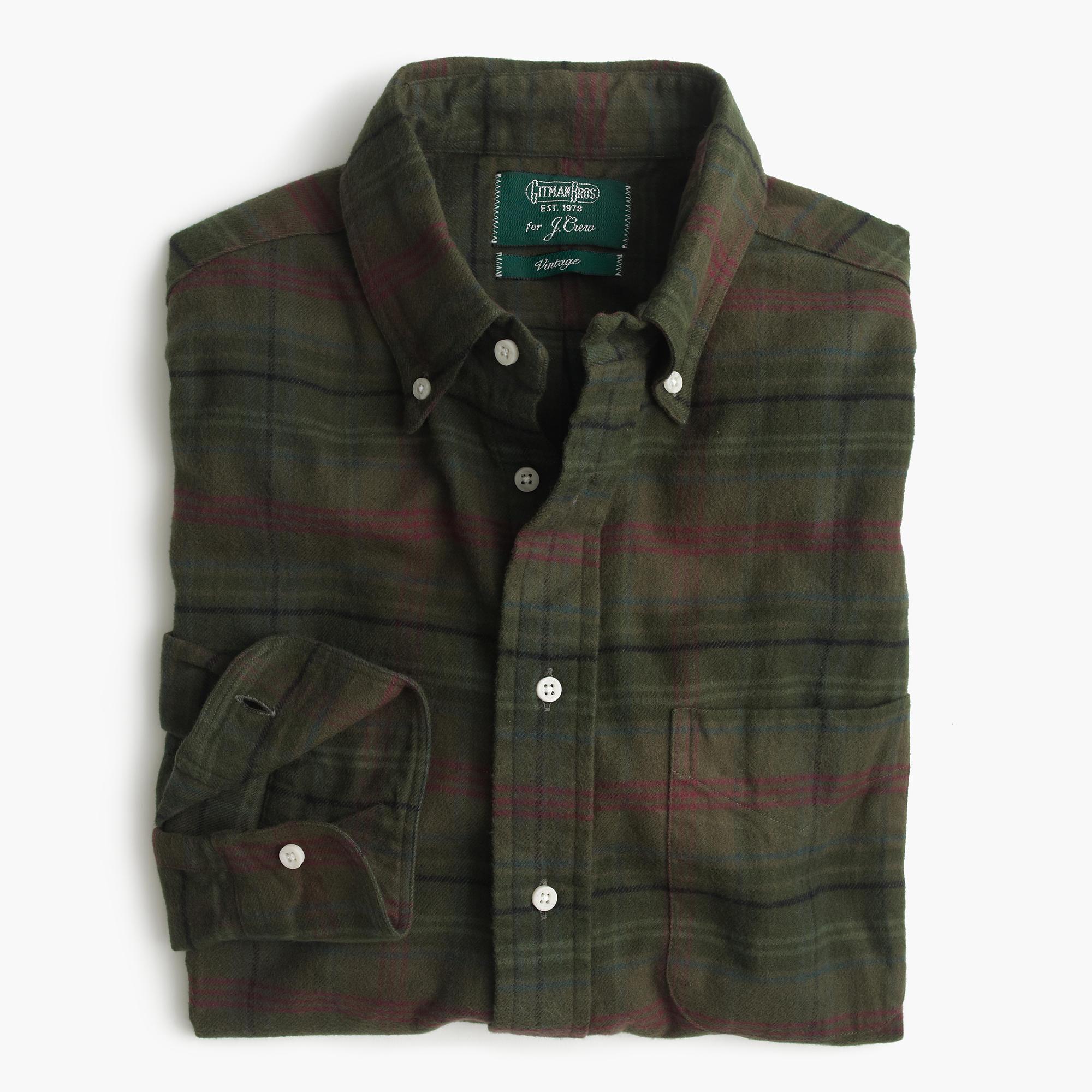 green flannel mens shirt