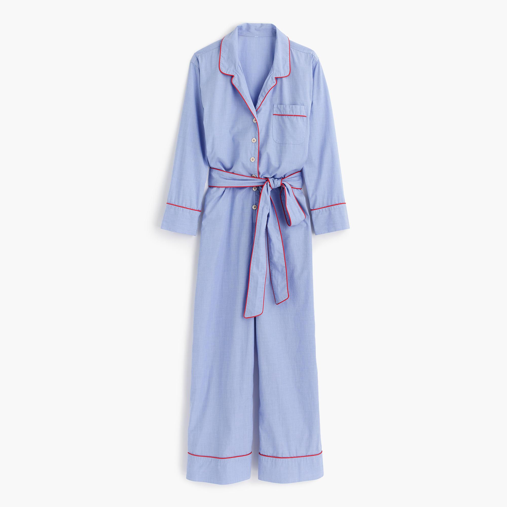 J.crew Tipped Pajama Jumpsuit in Blue Lyst