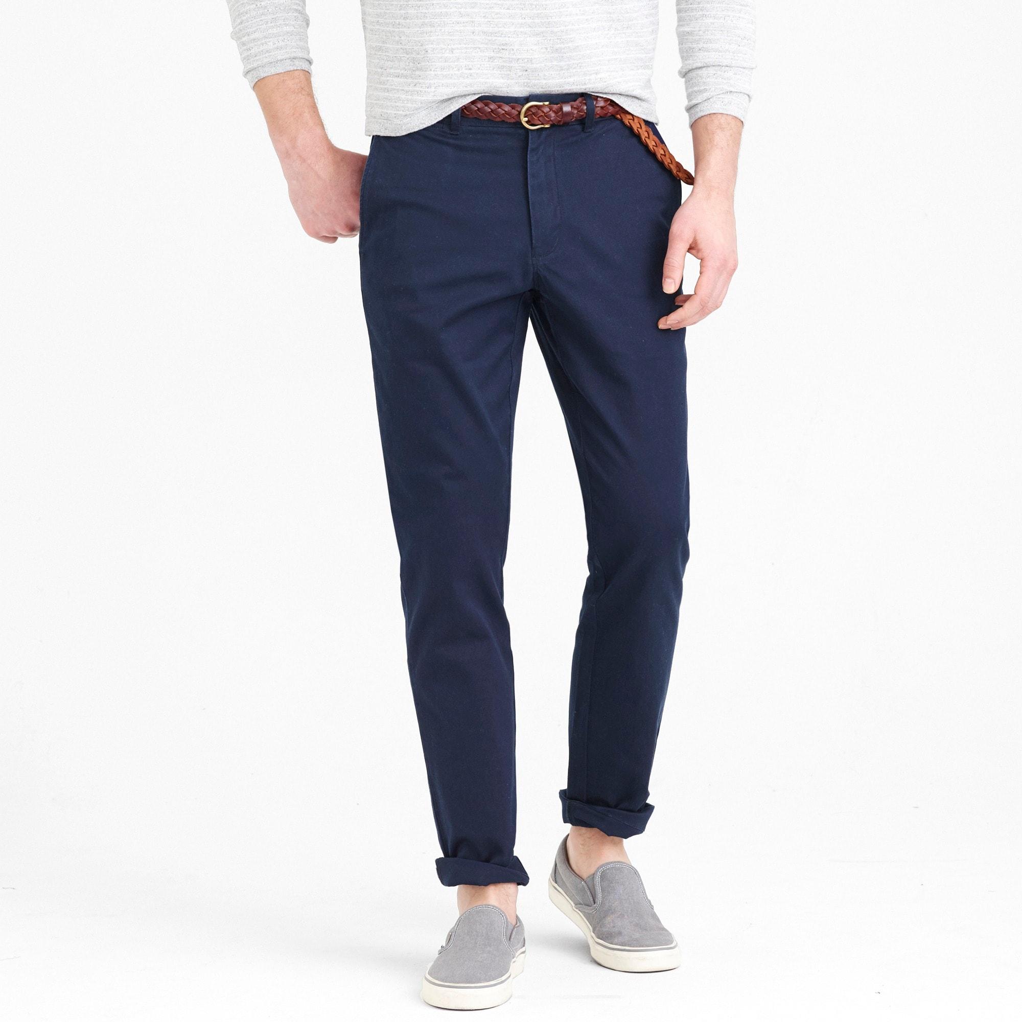 J.Crew Cotton Stretch Chino Pant In 770 Straight Fit in Navy (Blue) for ...