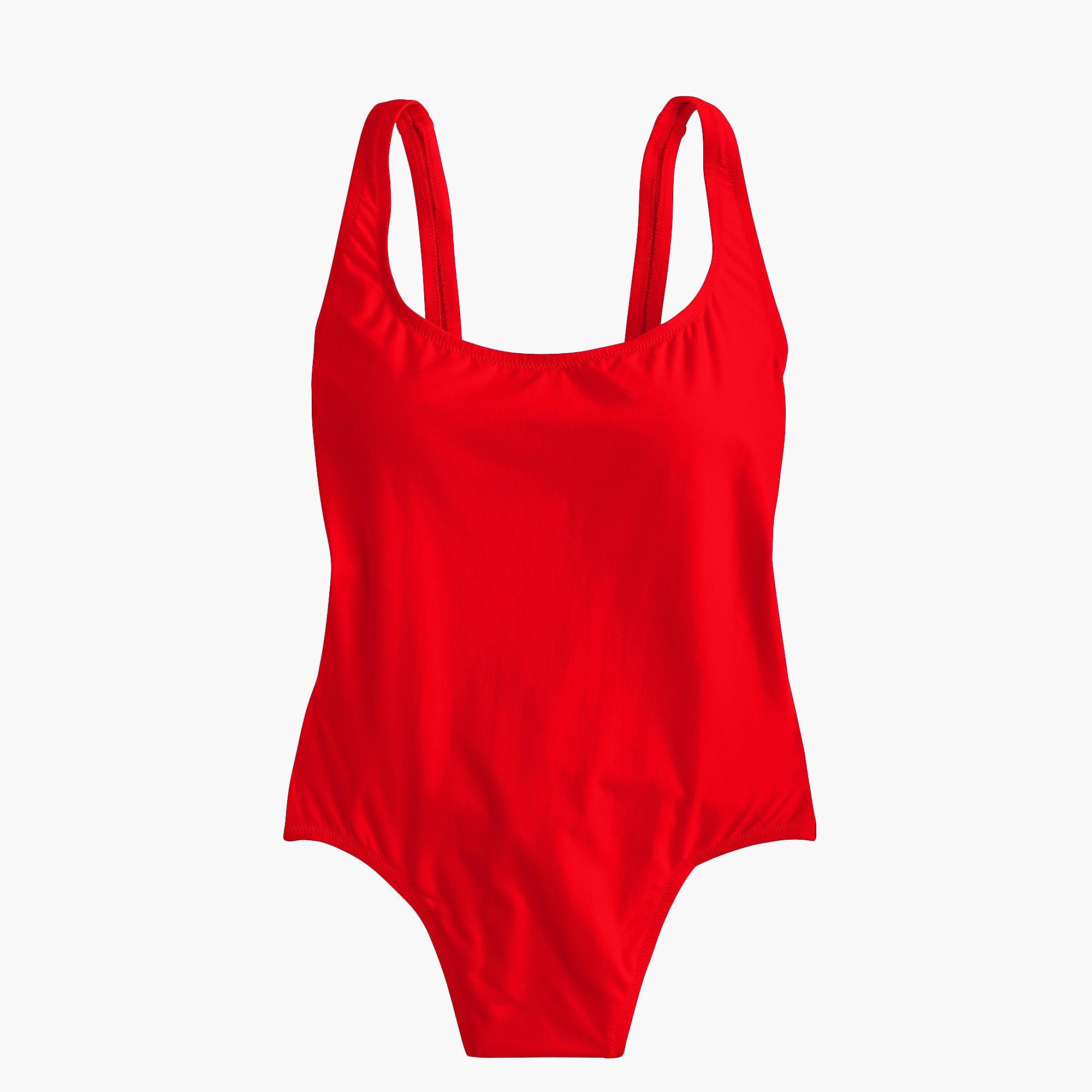 J.Crew Synthetic Plunging Scoopback One-piece Swimsuit in Bright Cerise ...