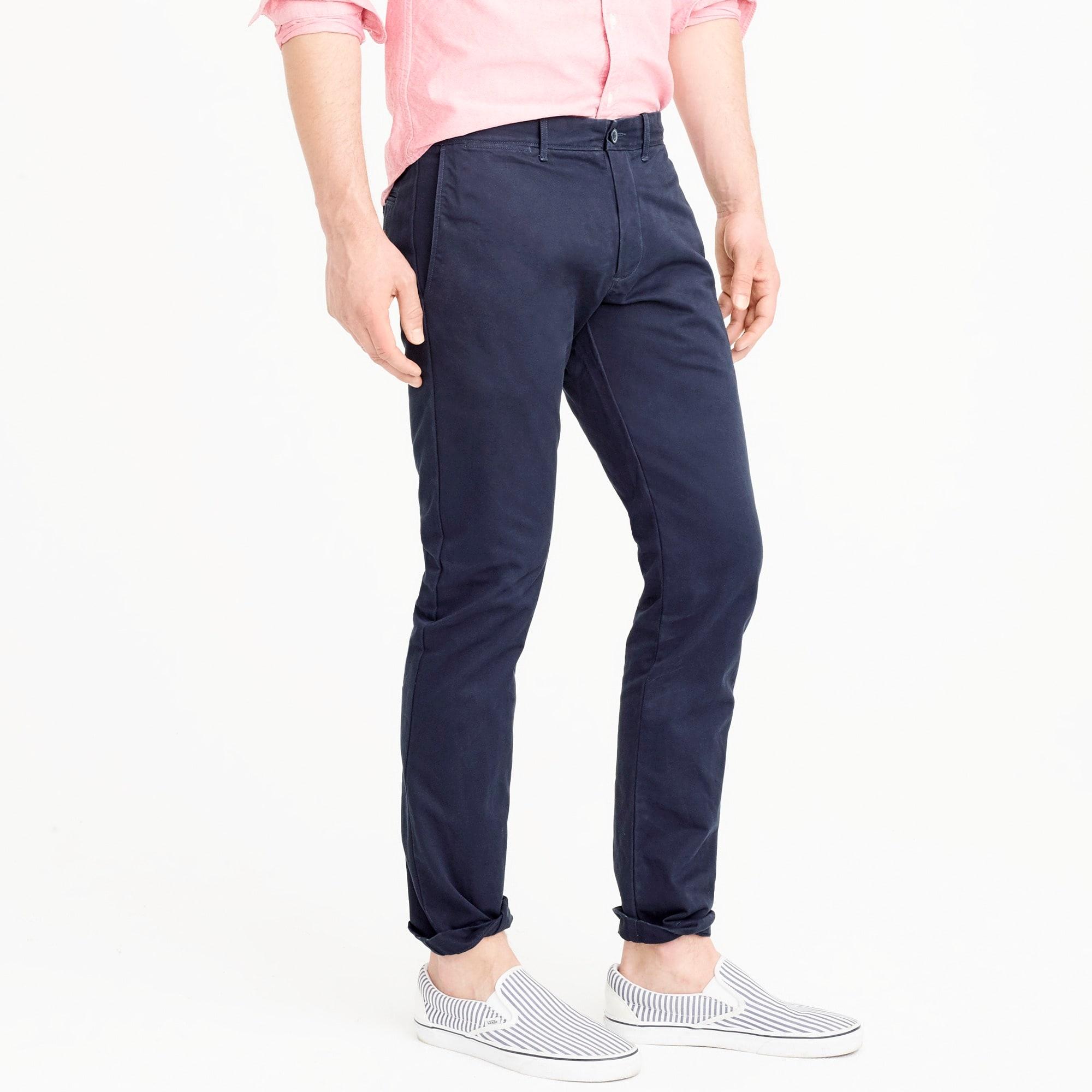 J.Crew Cotton Broken-in Chino Pant In 484 Slim Fit in Navy (Blue) for ...