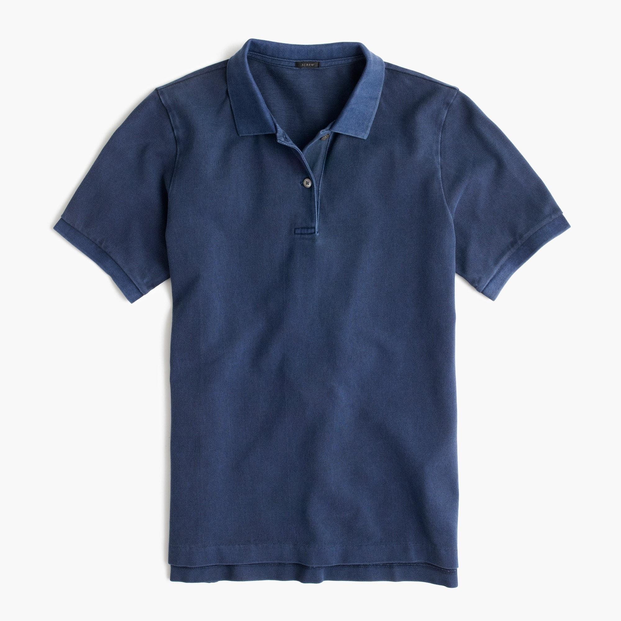 J.Crew Cotton Garment-dyed Piqué Polo Shirt in Navy (Blue) - Lyst