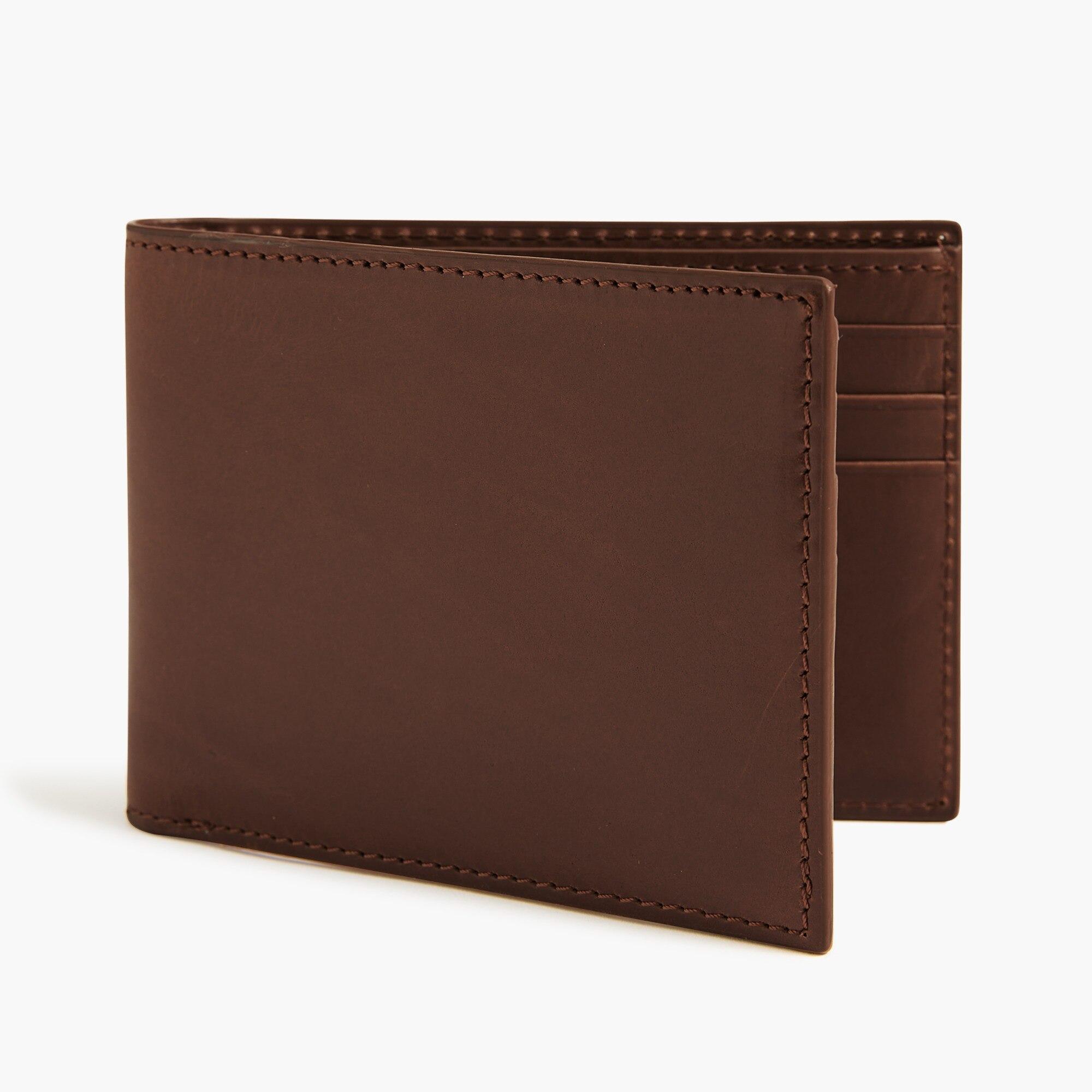 J.Crew Leather Billfold Wallet in Brown for Men Lyst