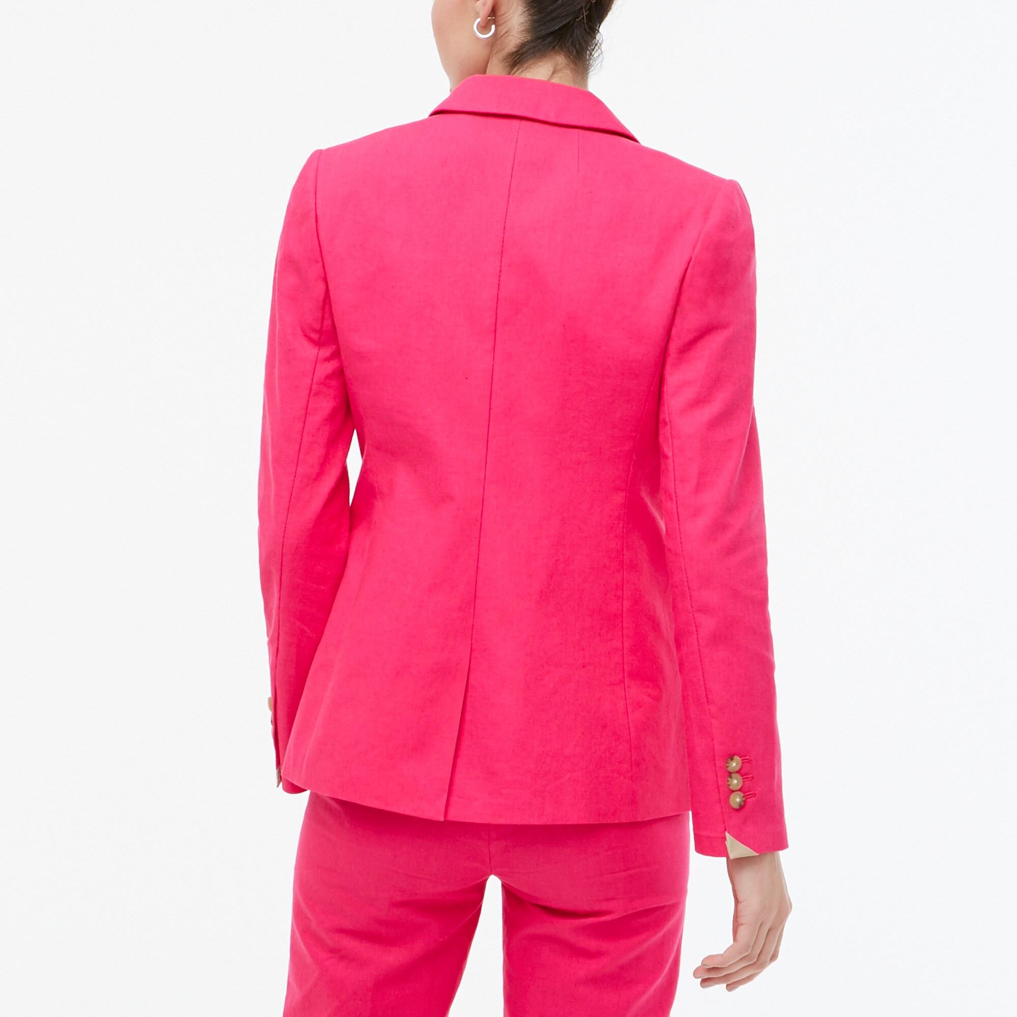 J.Crew Linencotton Holland Blazer in Pink Lyst
