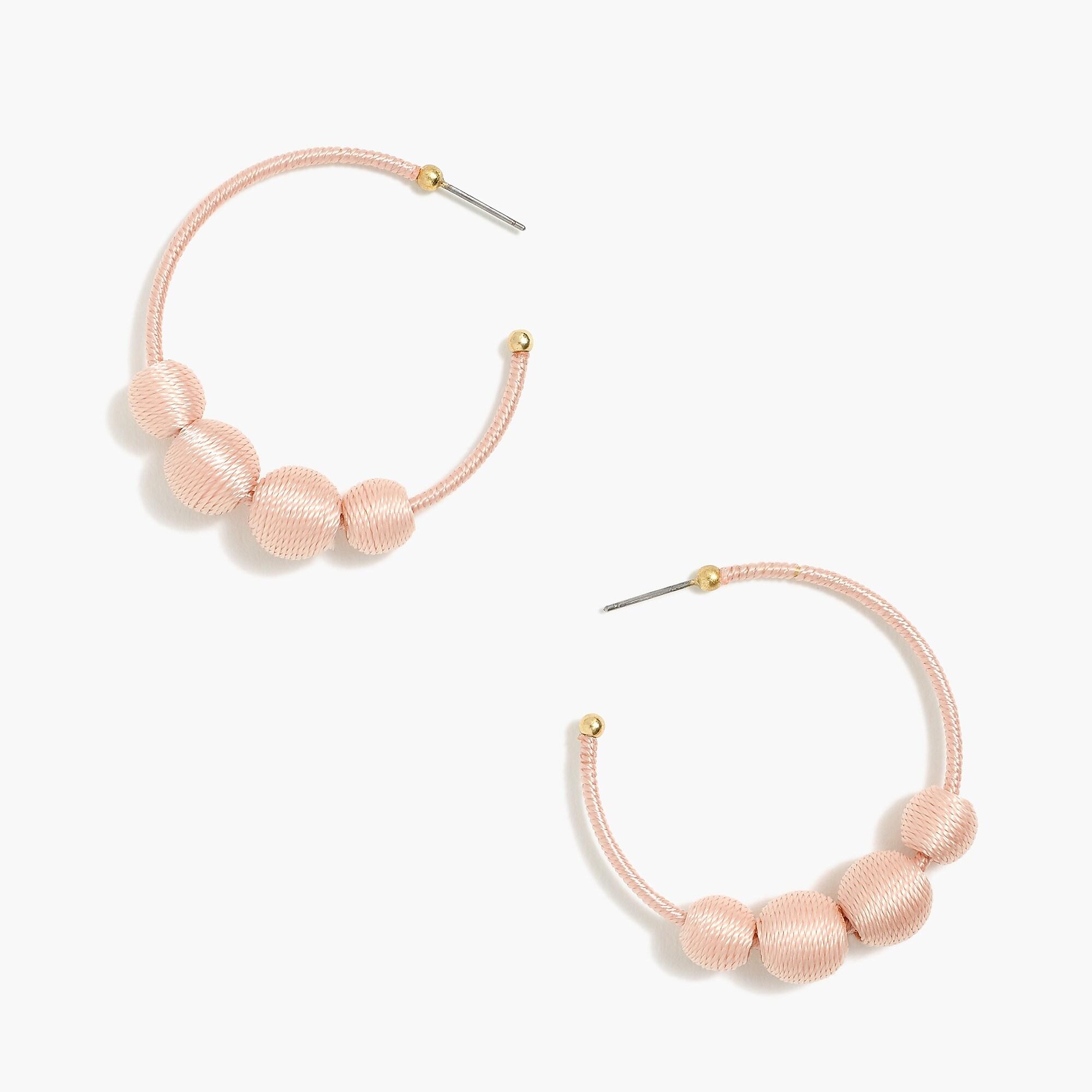 J.Crew Synthetic Orb Hoop Earrings in Metallic Lyst