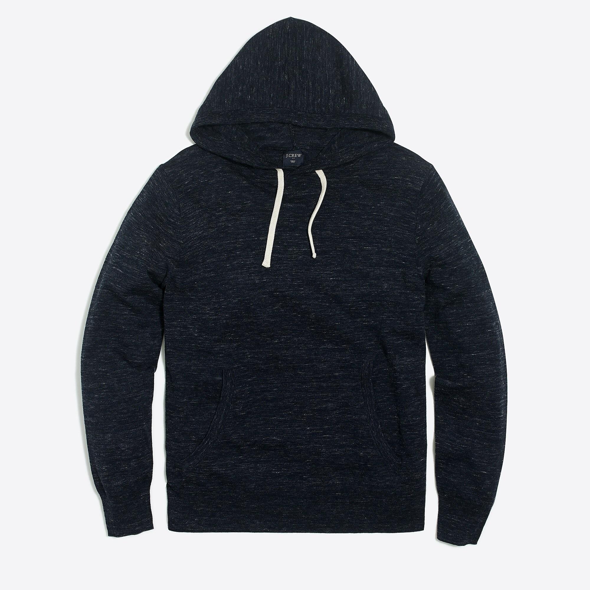 j crew cotton linen hoodie
