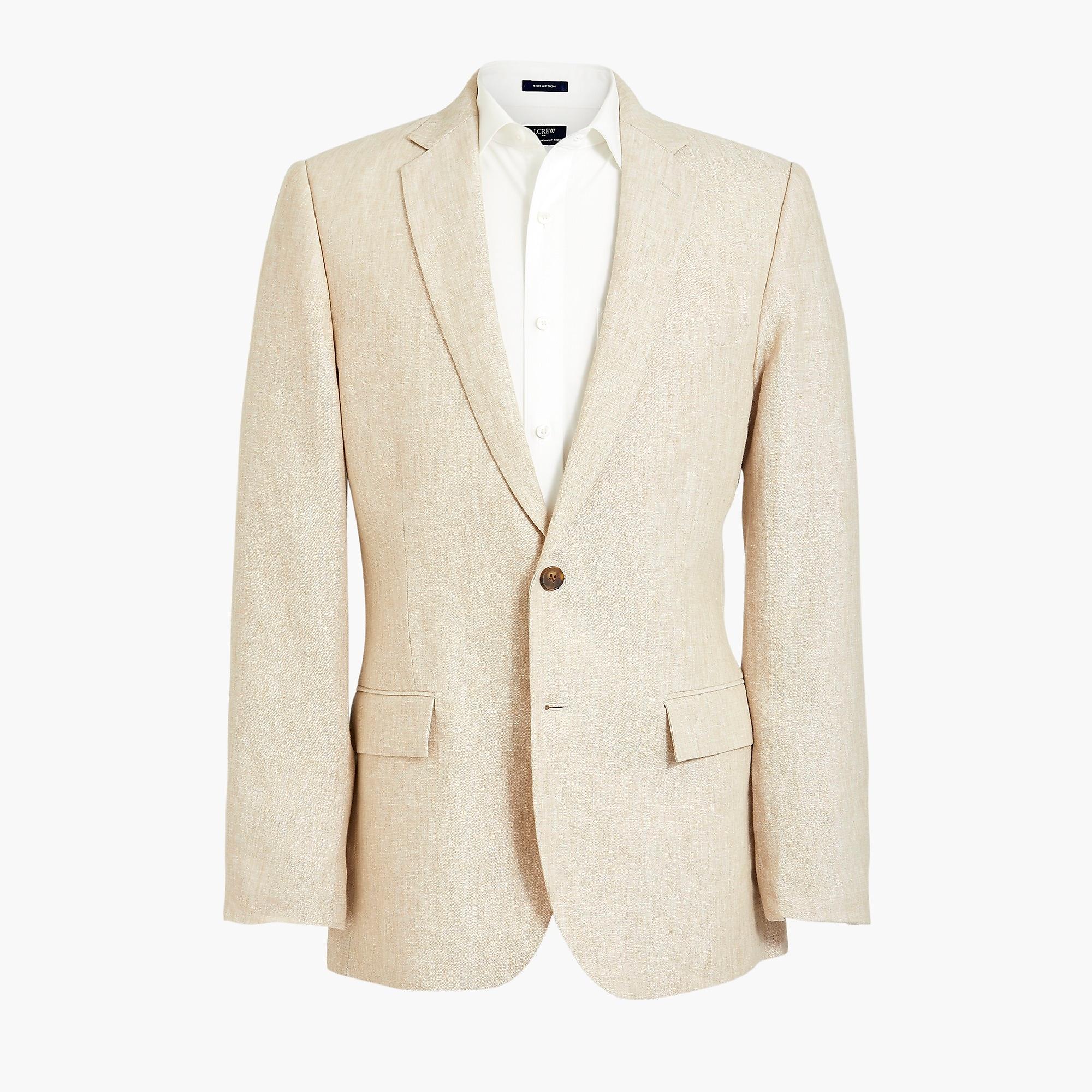 slim thompson suit jacket in linen