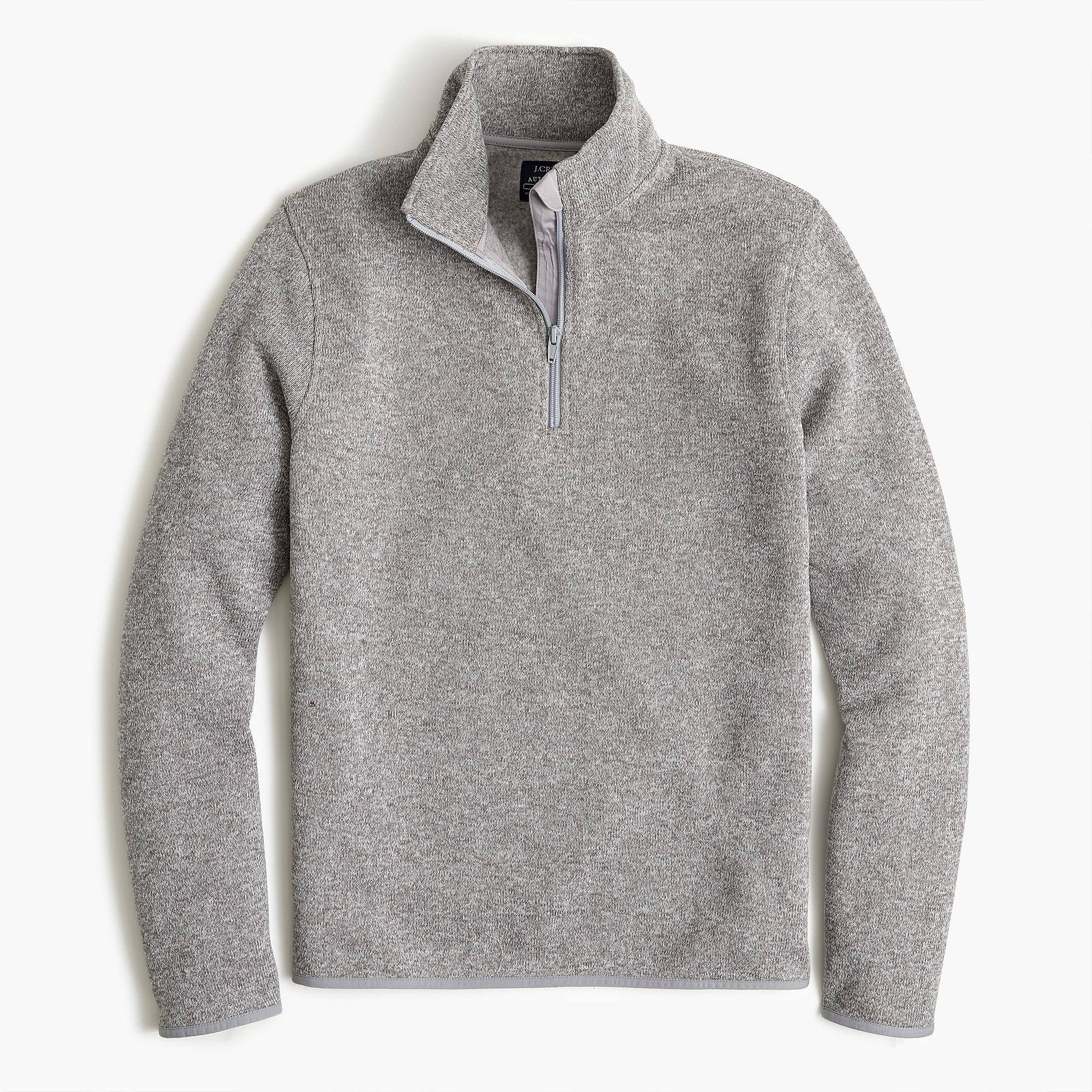 J.Crew Sweater Fleece Half-zip in Gray for Men - Lyst