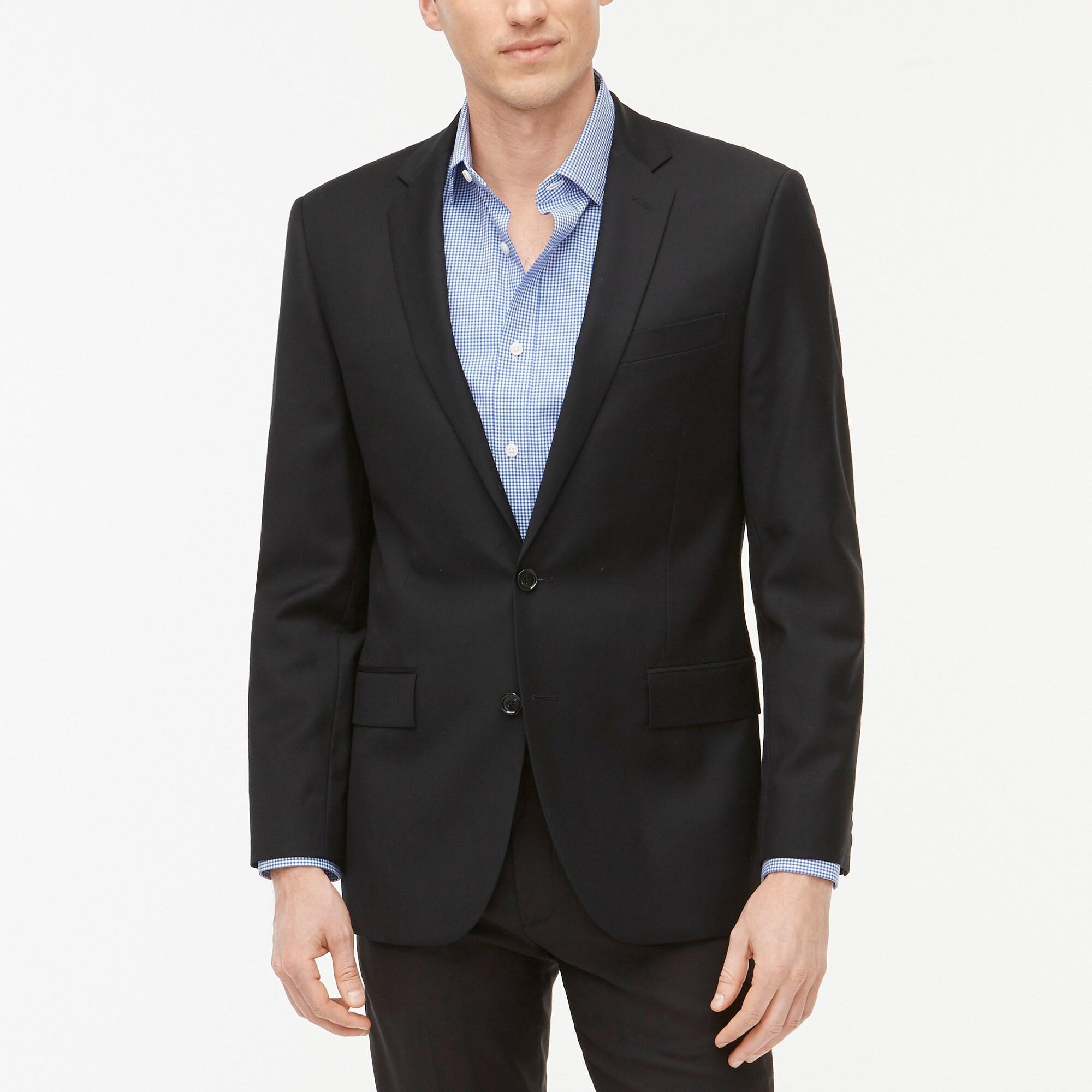 J.Crew Slim Thompson Suit Jacket In Worsted Wool in Black for Men - Lyst