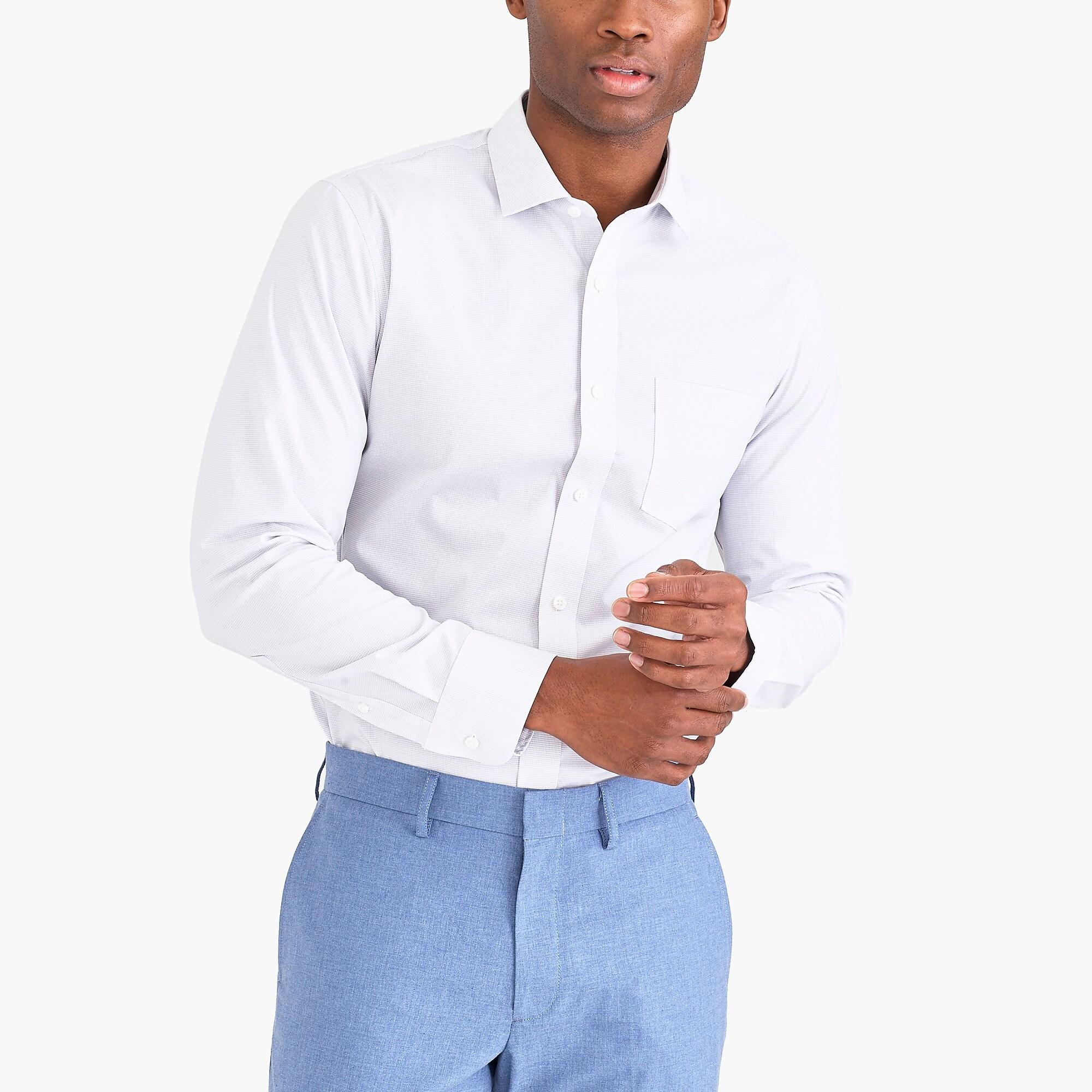 J.Crew Slim Thompson Flex Wrinkle-free Dress Shirt In Check in White for  Men | Lyst