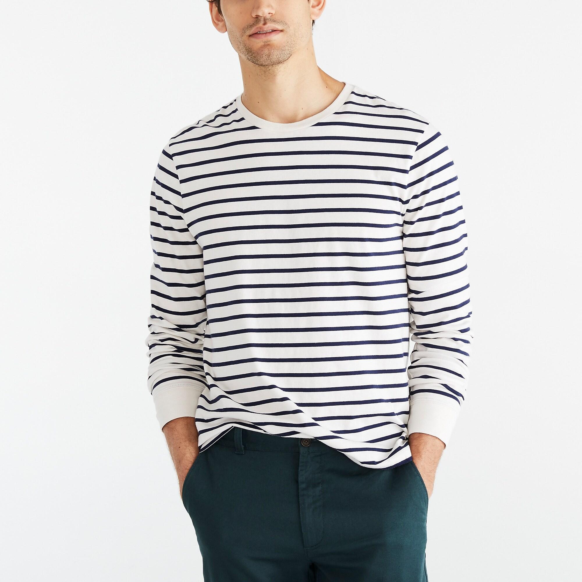 J.Crew Cotton Longsleeve Jersey Tshirt in White for Men Lyst
