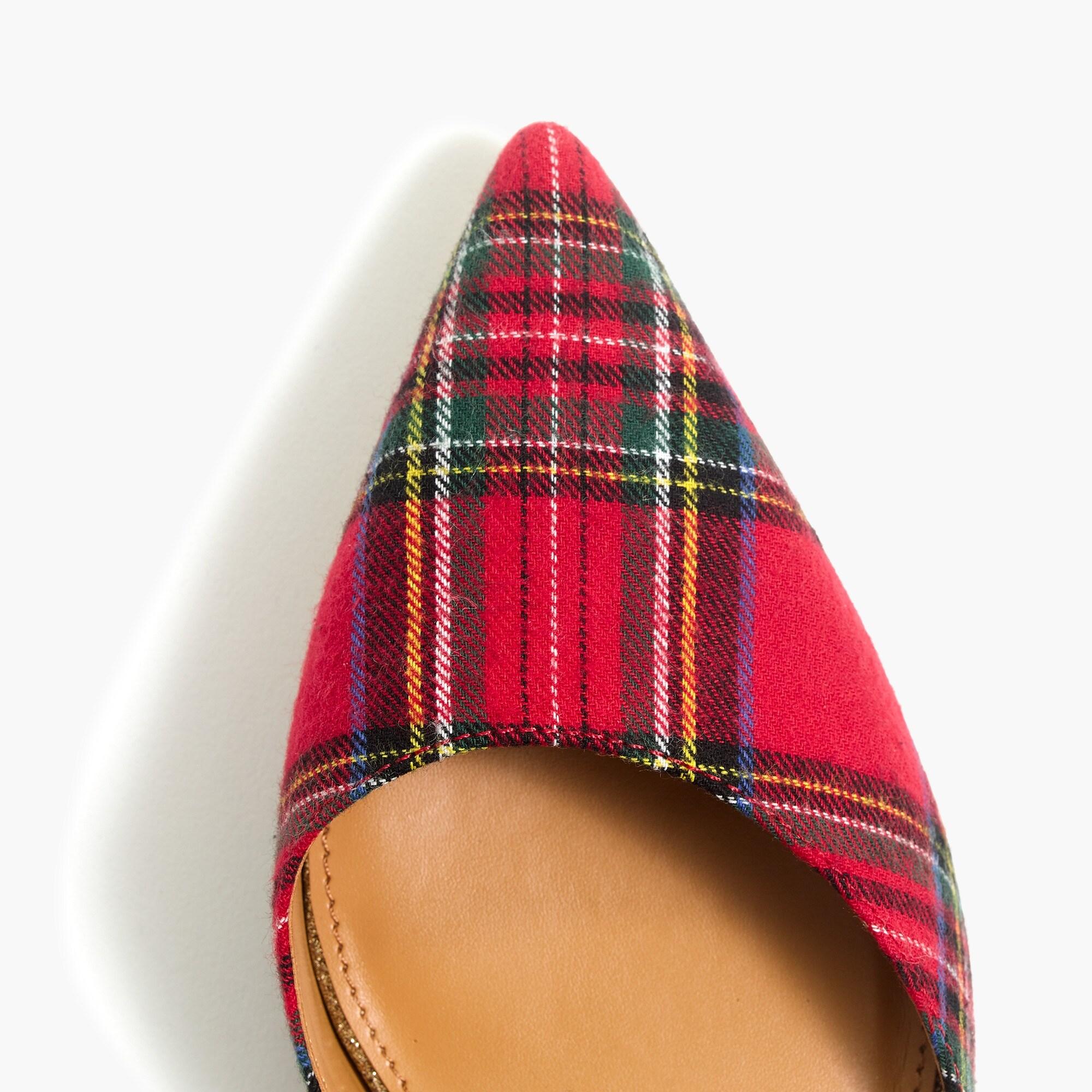 red tartan plaid heels