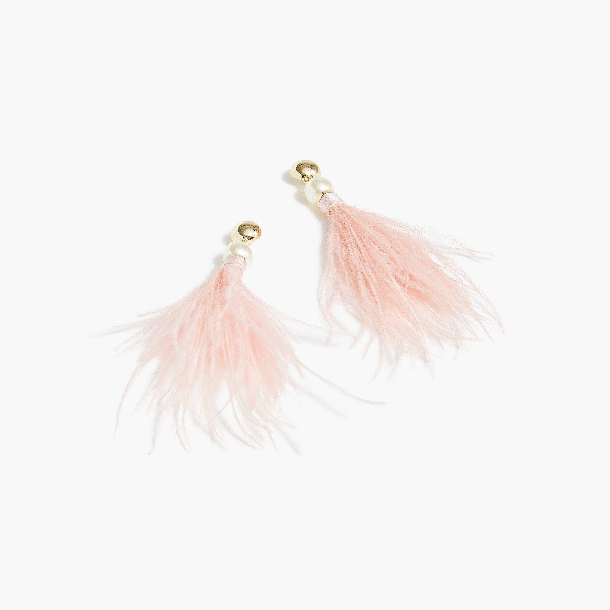 Amazon.com: Octwine Boho Feather Earring Long Dangle Earring Feather Tassel  Dangle Earrings Vintage Earrings Shiny Bar Party Earrings for Women and  Girls(Pink） : Clothing, Shoes & Jewelry