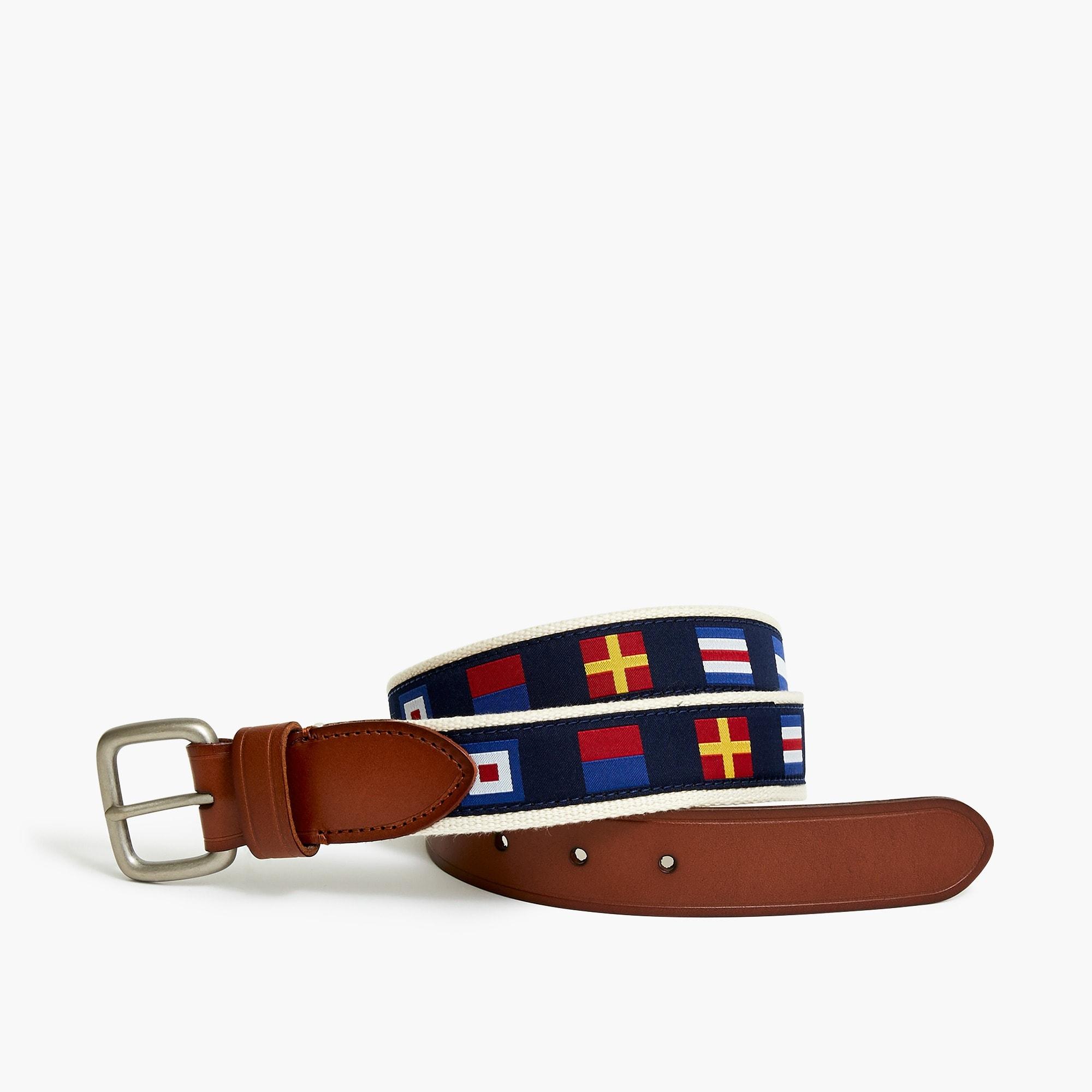 J.Crew Cotton Nautical Flags Belt in Blue for Men Lyst