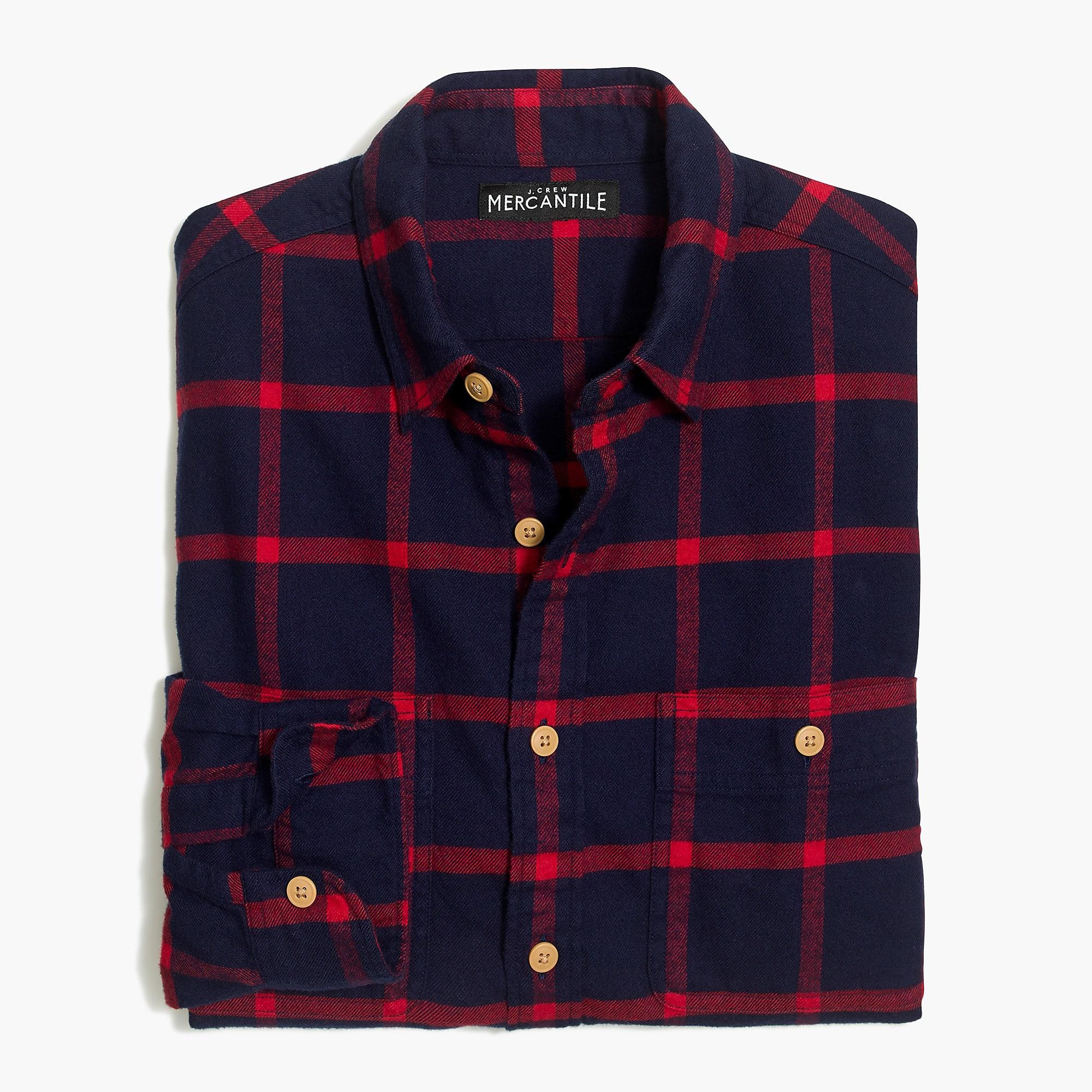 J.Crew Flannel Shirt In Tattersall in 