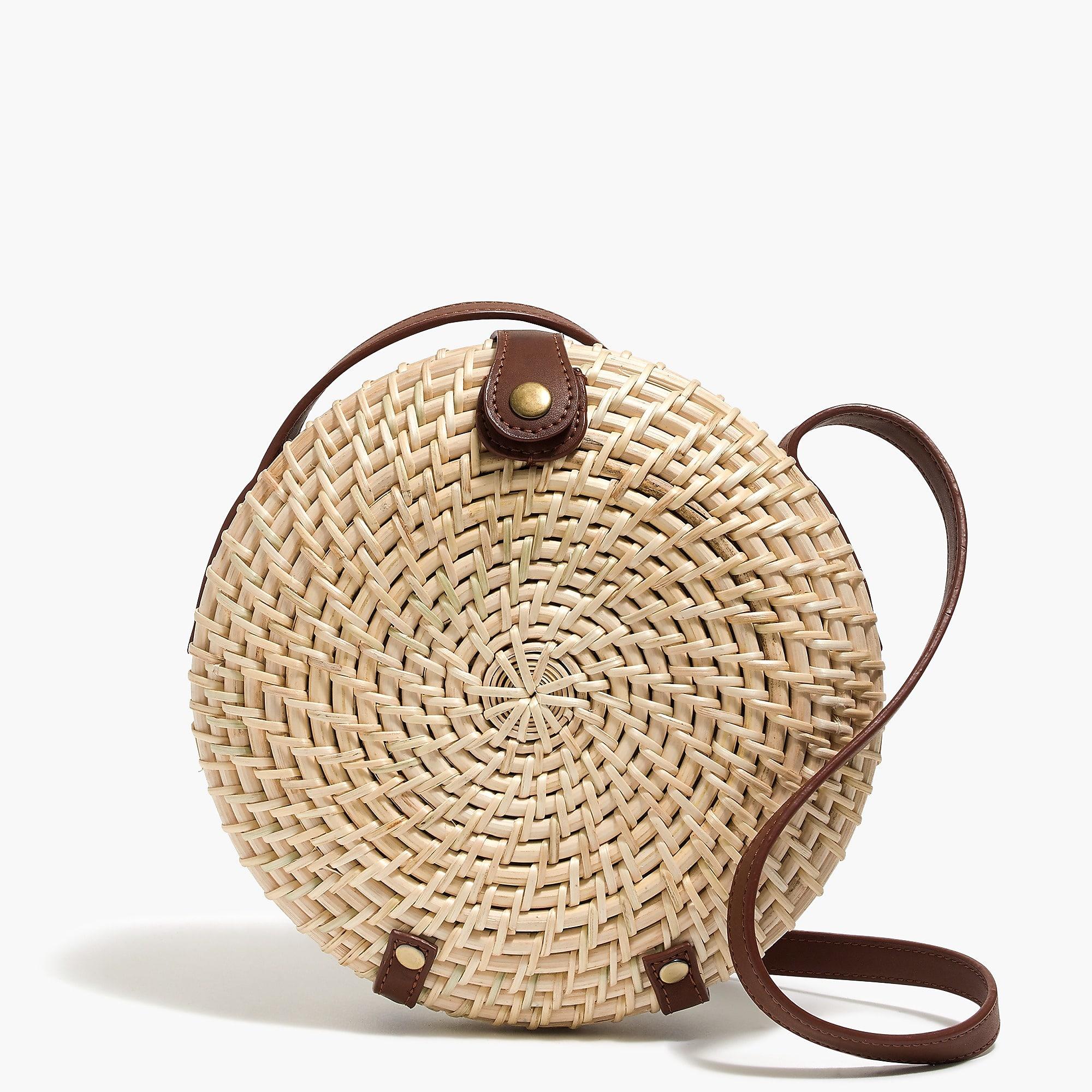 J.Crew Straw Circle Crossbody Bag in Blue Lyst