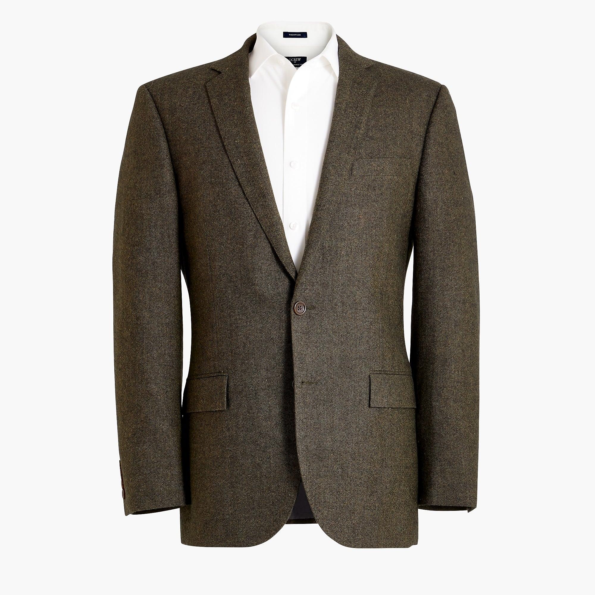 J.Crew Slimfit Thompson Suit Jacket In Donegal Wool in Green for Men