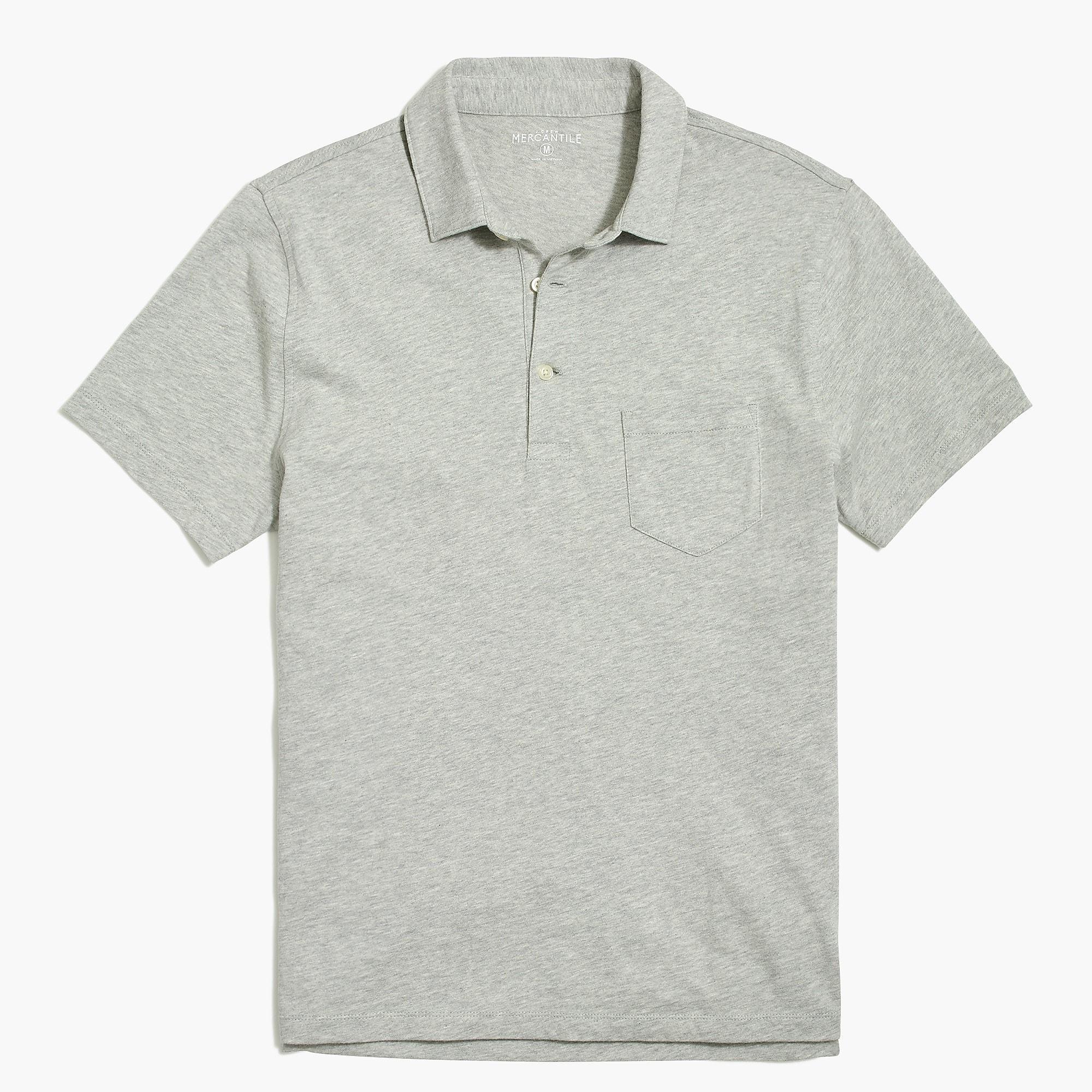 J.Crew Shortsleeve Polo Shirt In Slub Cotton in Gray for Men Lyst