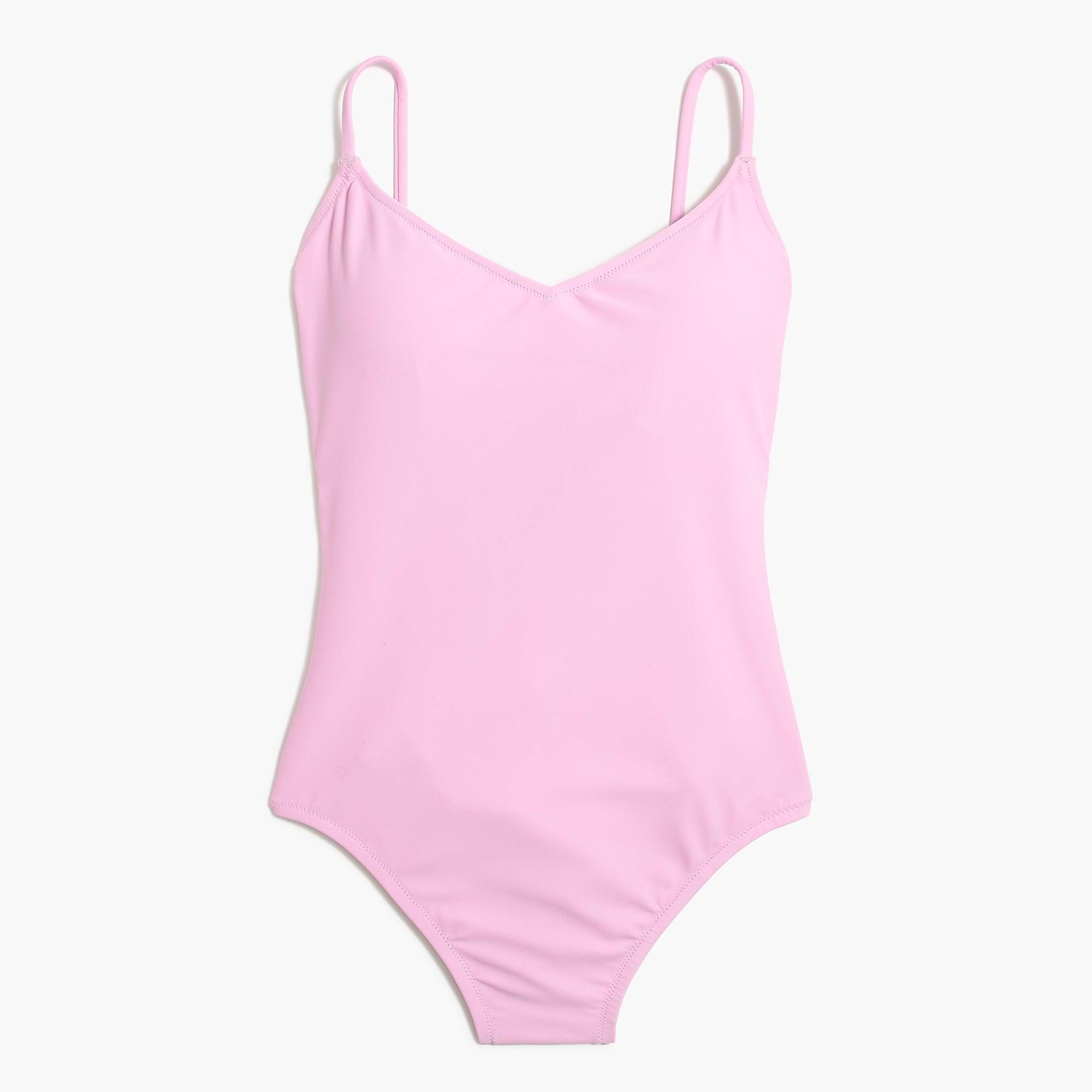 J Crew Synthetic Ballet Tank One Piece Swimsuit In Pink Lyst