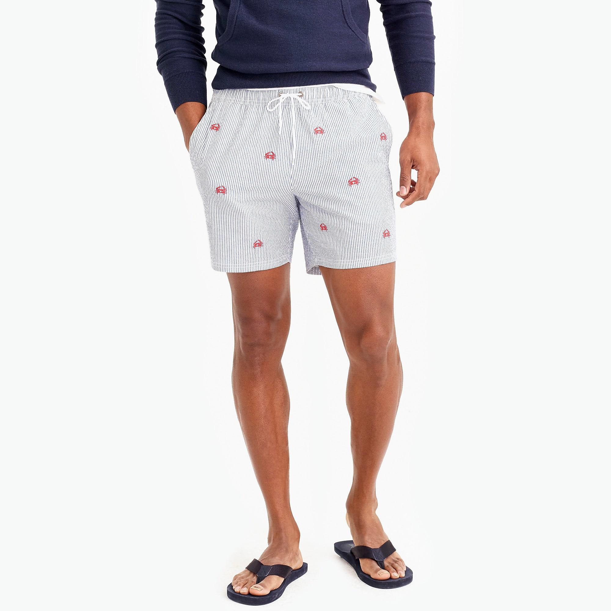 Шорты сирсакер. Men Swim shorts Chinos. Купить Boss Whale Embroidered Swim shorts.