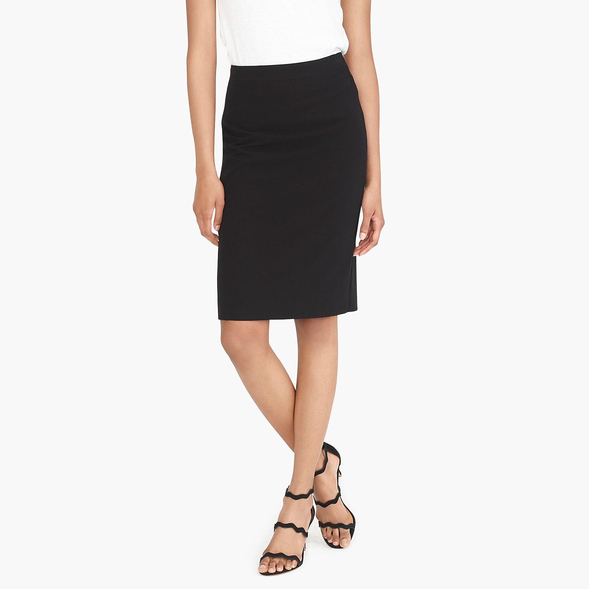 black work skirt knee length