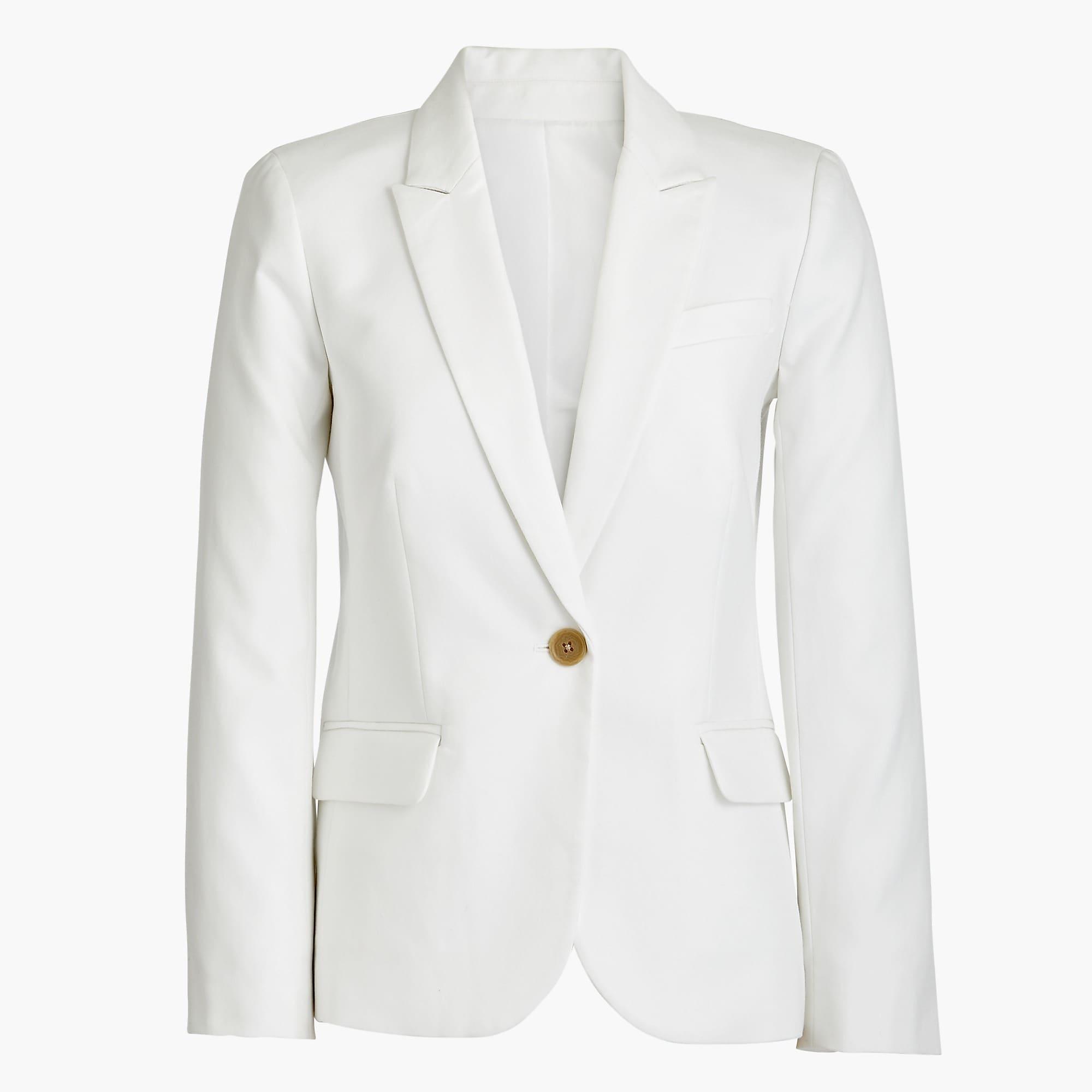 J.Crew Cotton Work Blazer in White Lyst