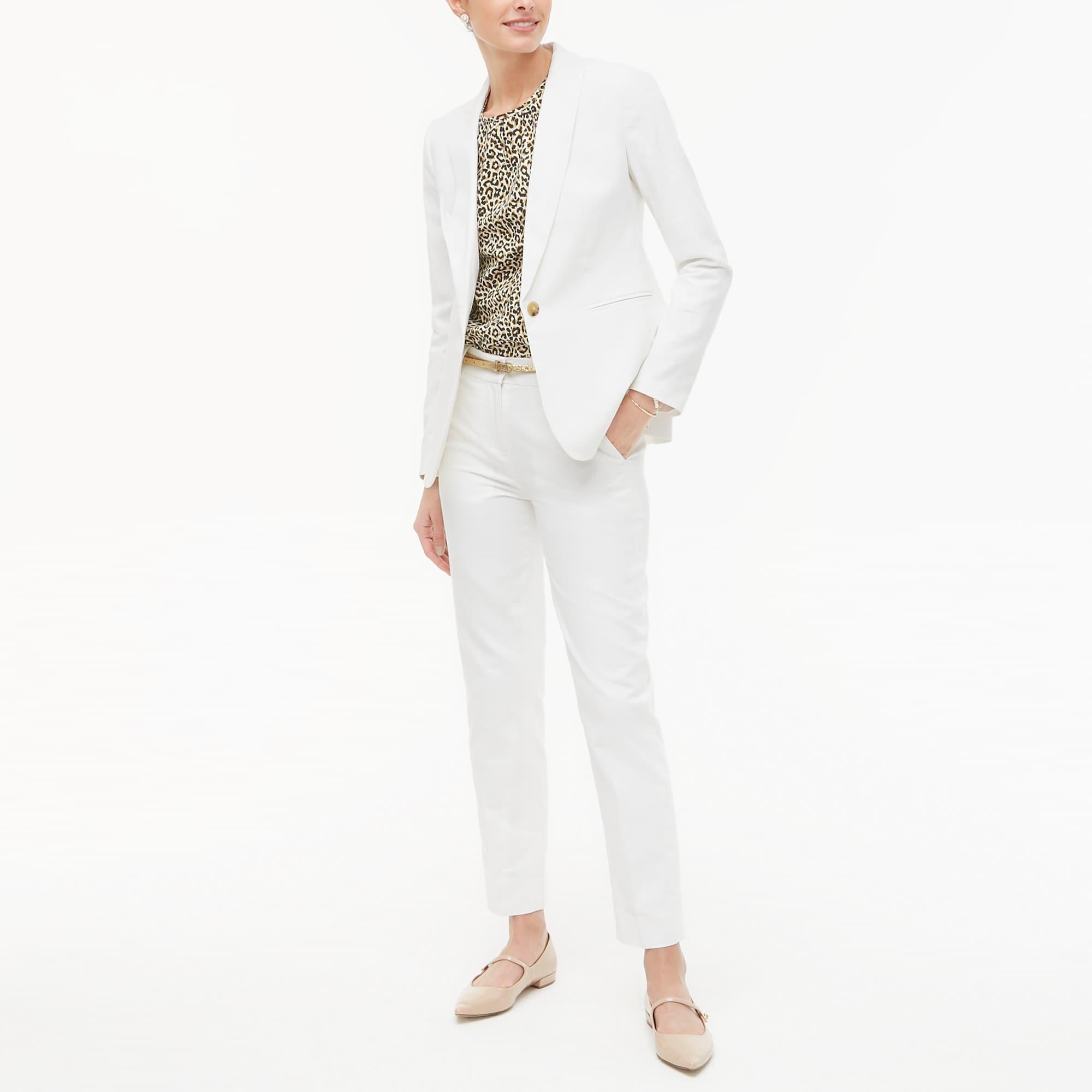 J.Crew Linencotton Holland Blazer in White Lyst