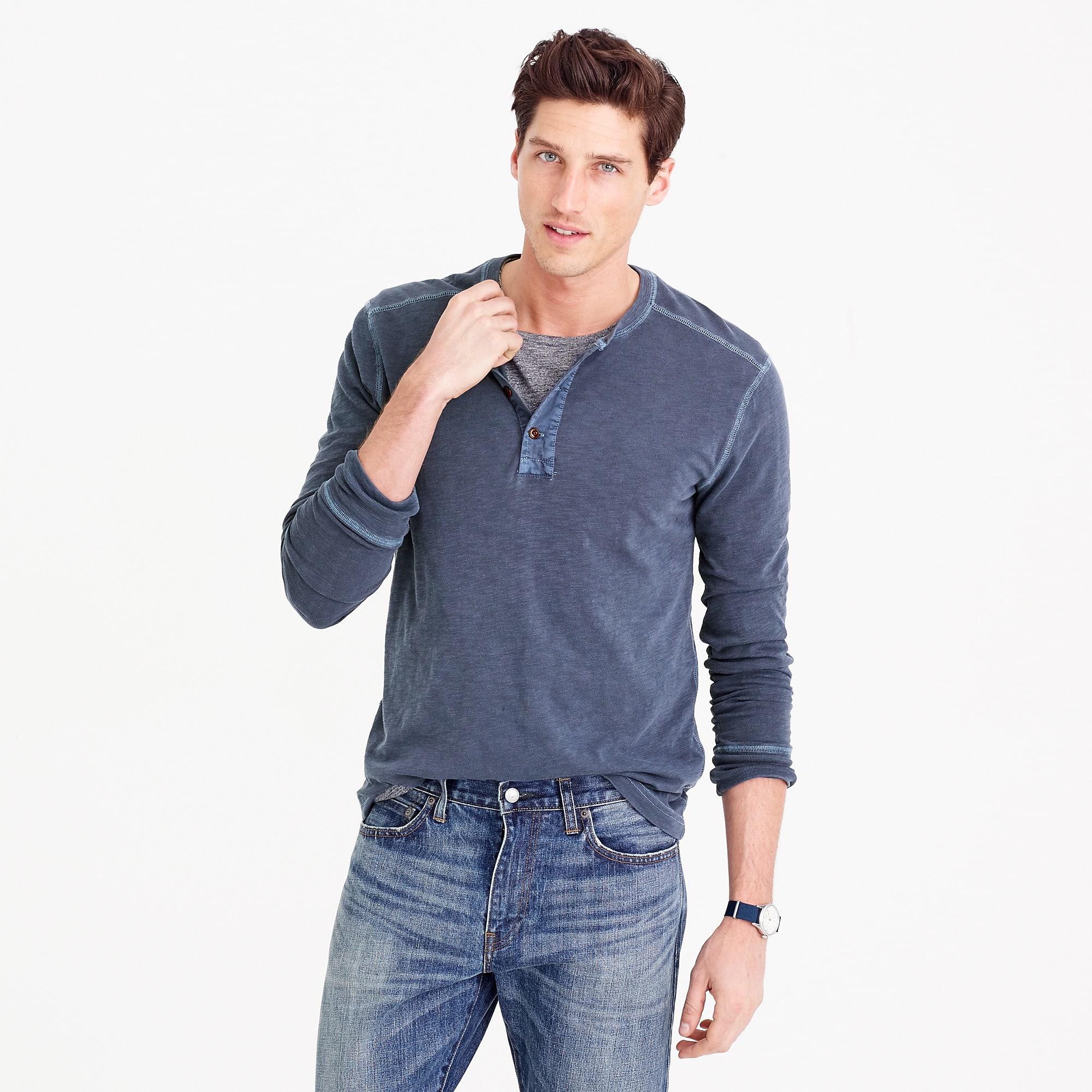 j crew garment dyed henley