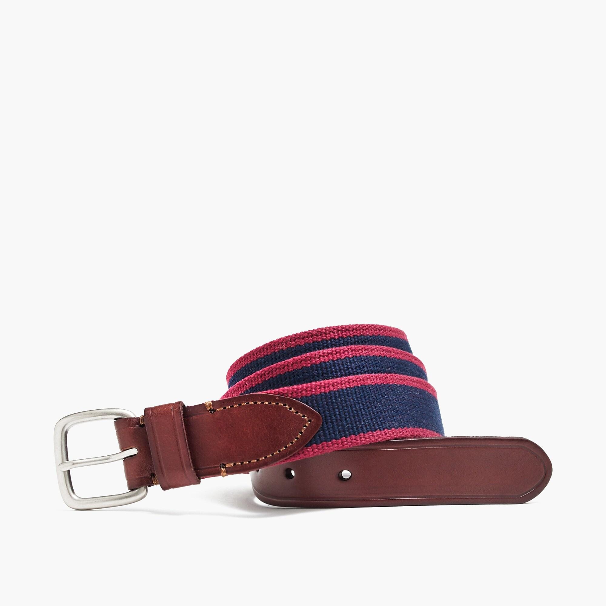 J.Crew Cotton Striped Fabric Belt for Men Lyst