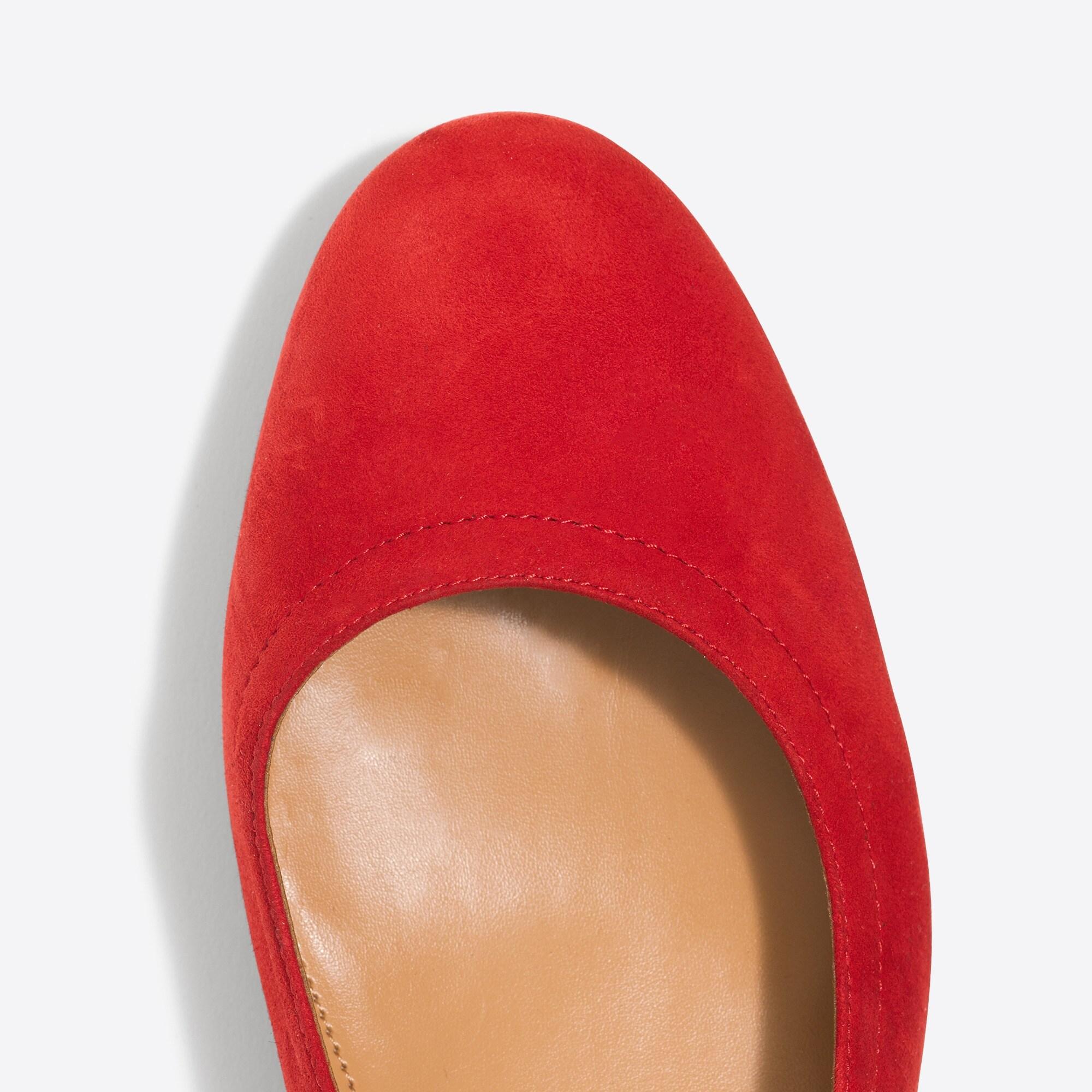 anya suede block heels