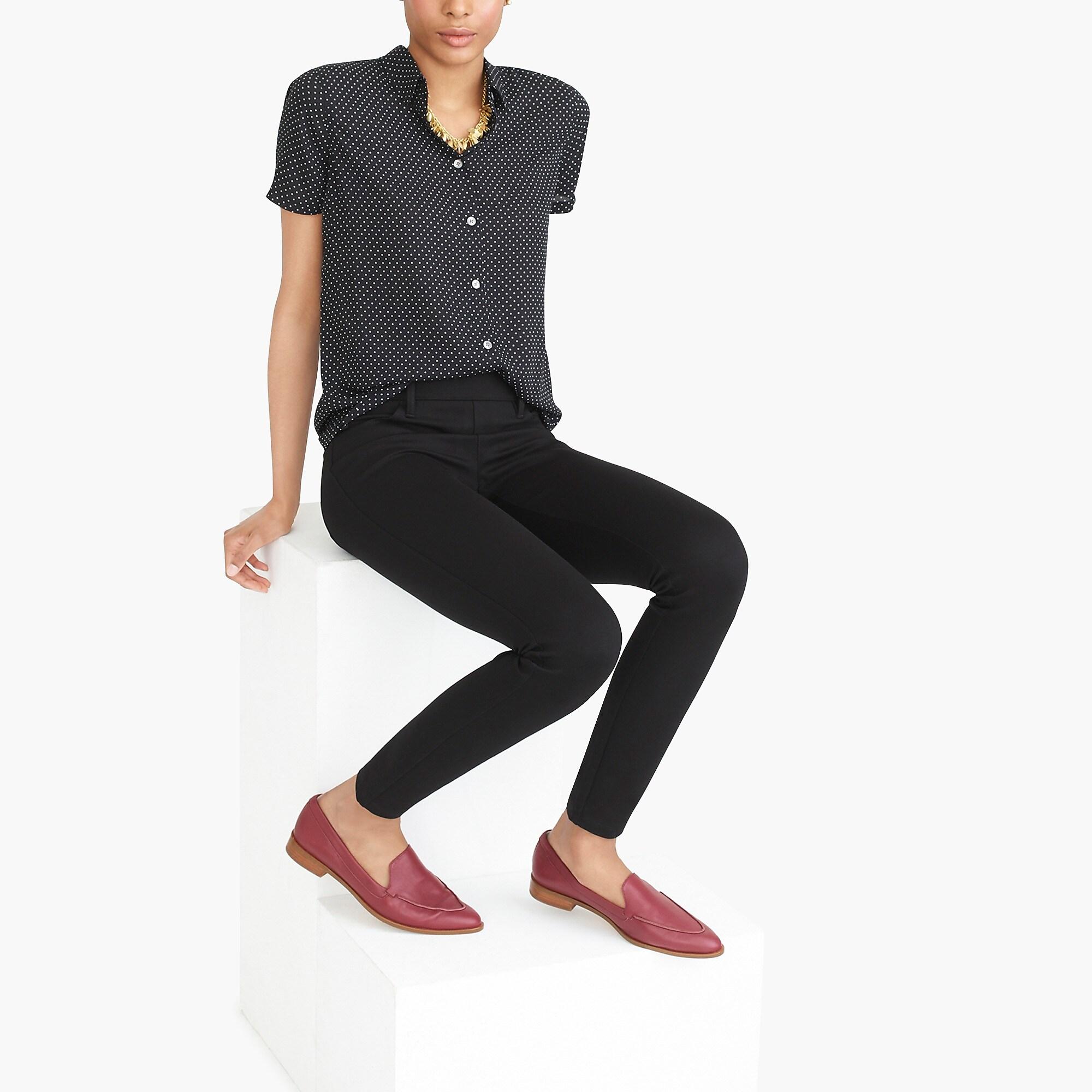 J.Crew Synthetic Gigi Pant In Ponte in Black Lyst