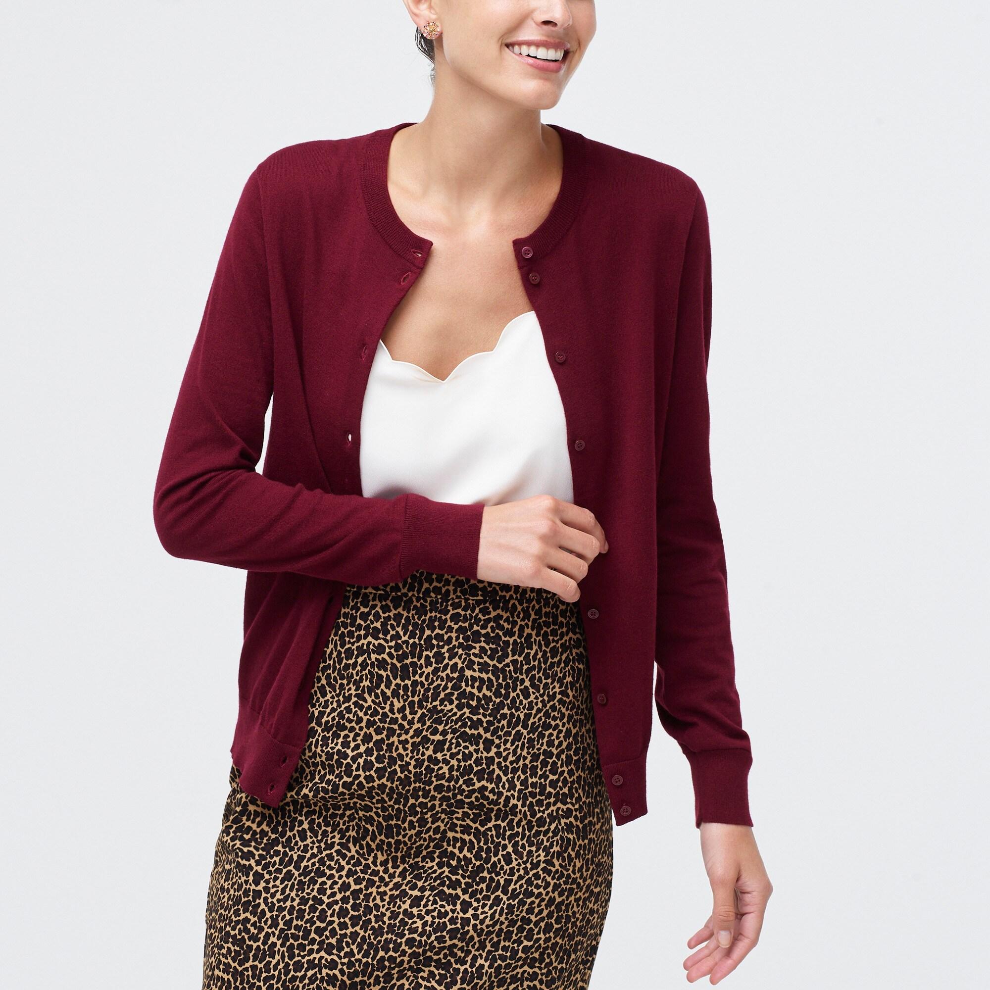 J.Crew Cotton Caryn Cardigan Sweater in Navy (Blue) Lyst