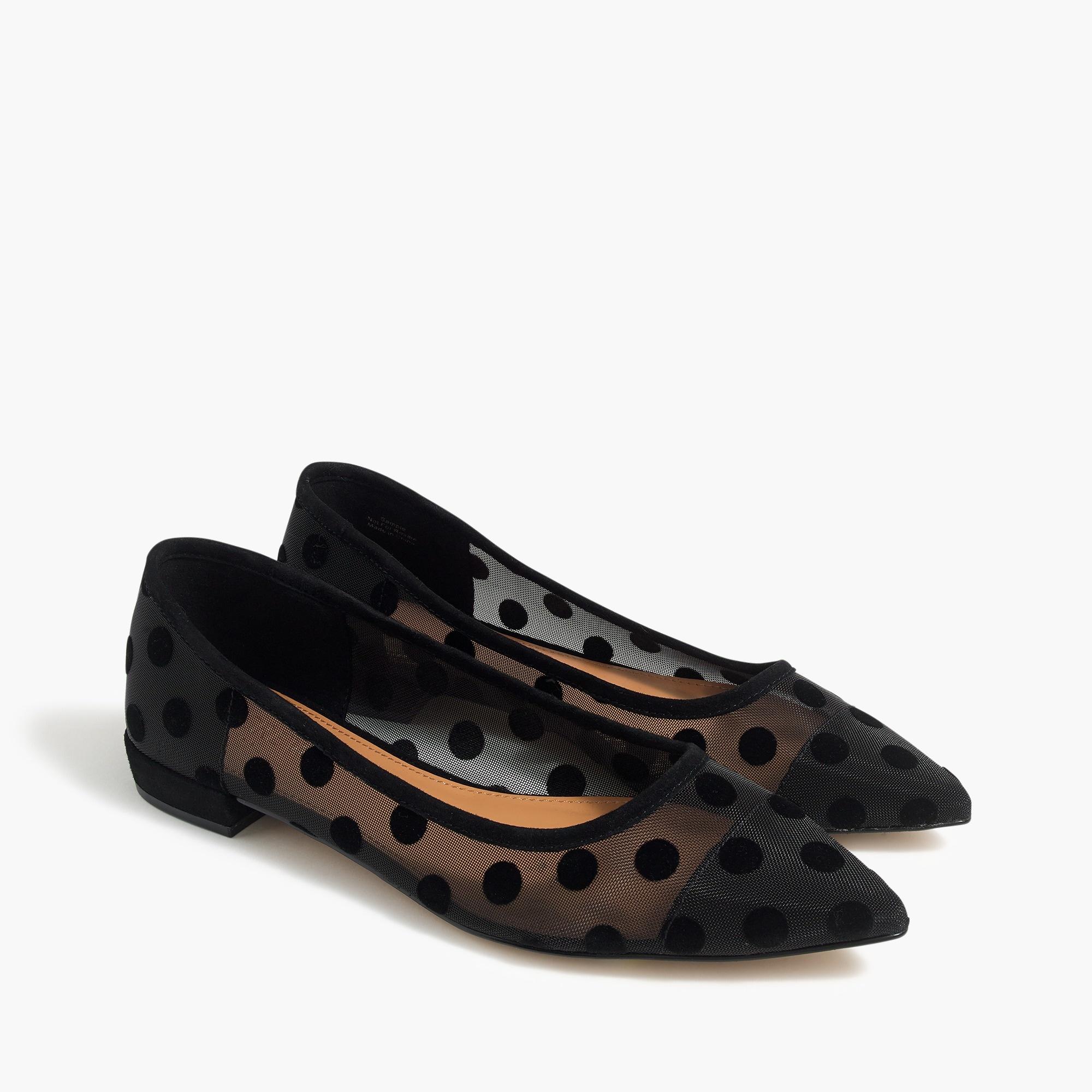polka dot flat shoes