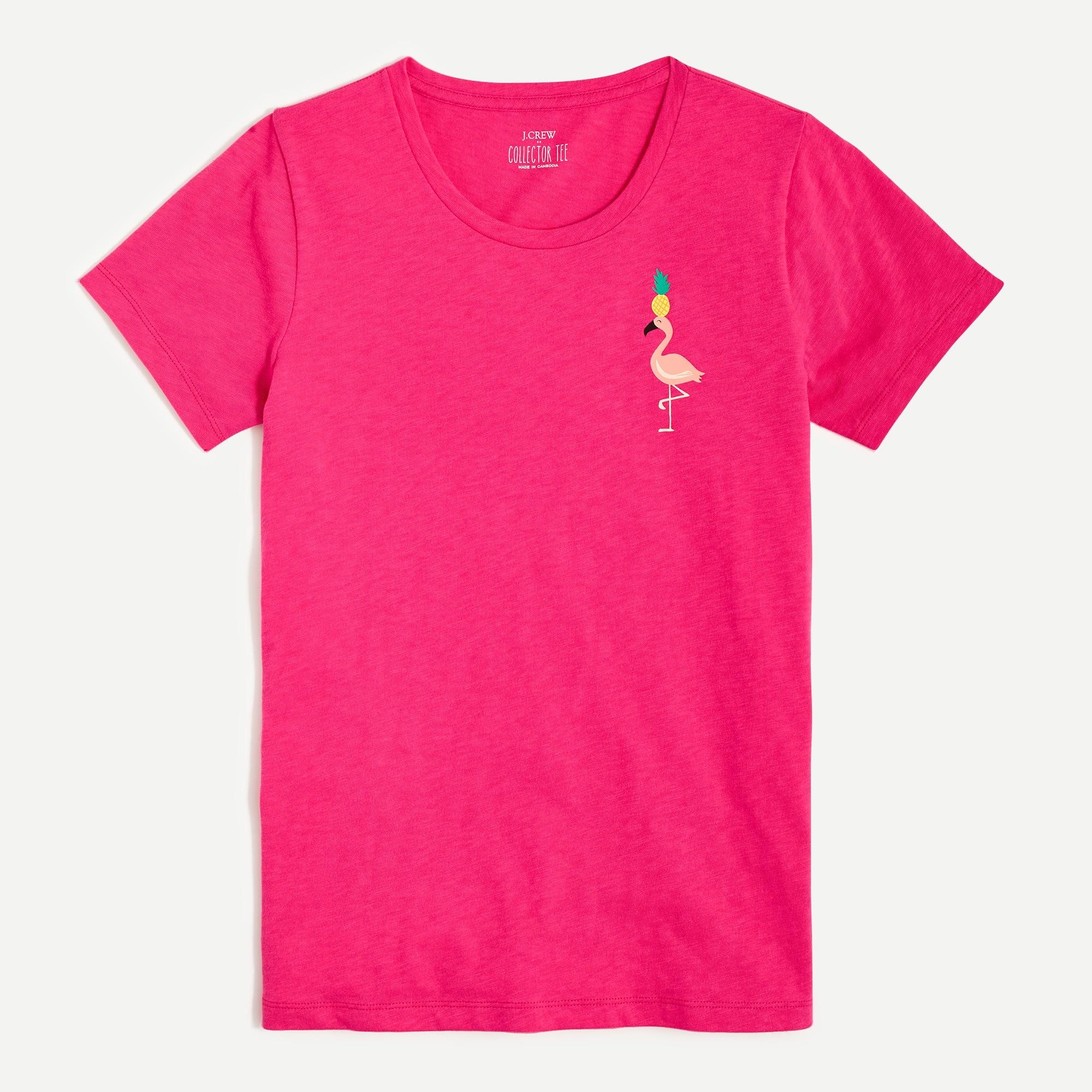 J.Crew Cotton Flamingo With Pineapple Graphic Tee in Pink Lyst