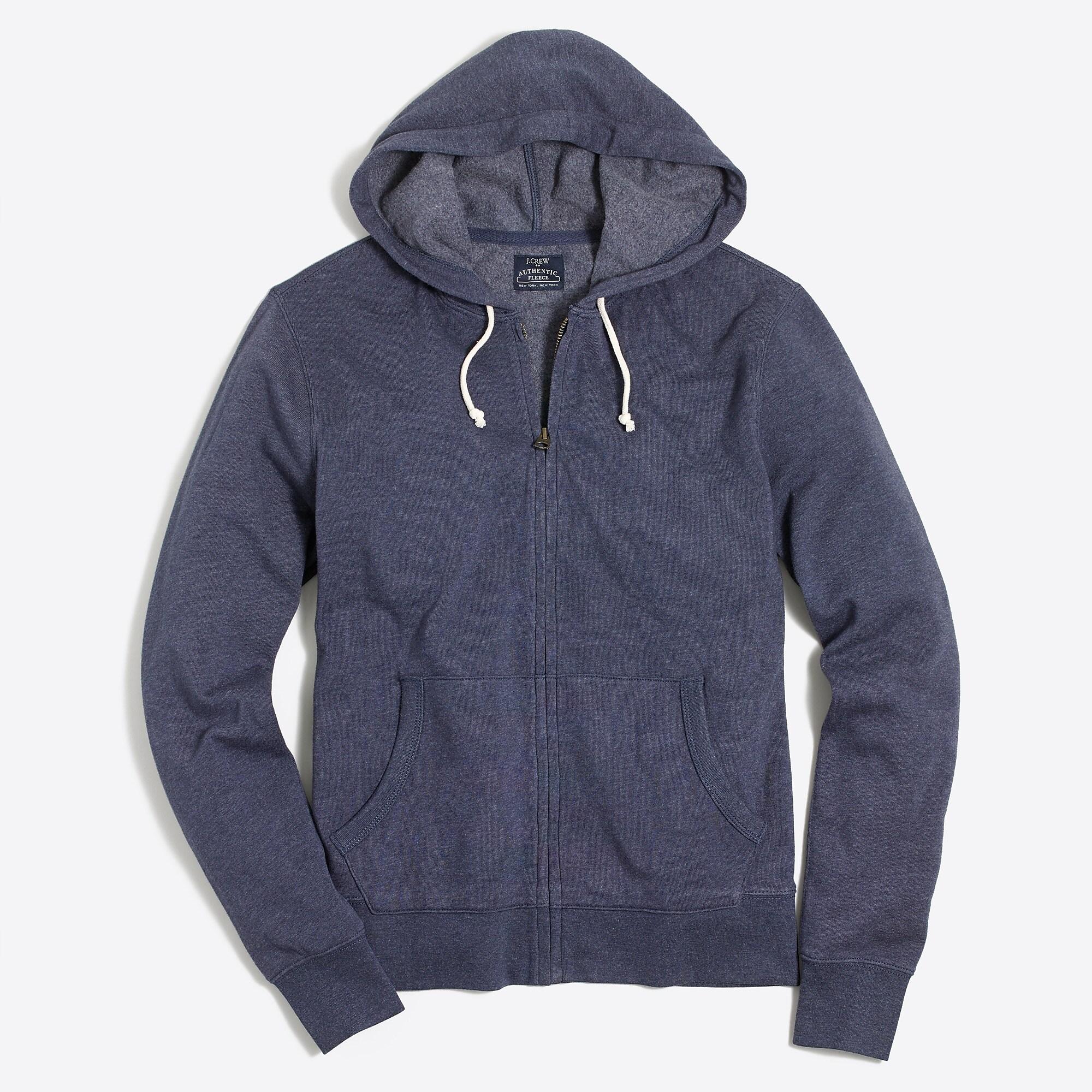 J.Crew Lightweight Fleece Fullzip Hoodie in Navy (Blue) for Men Lyst