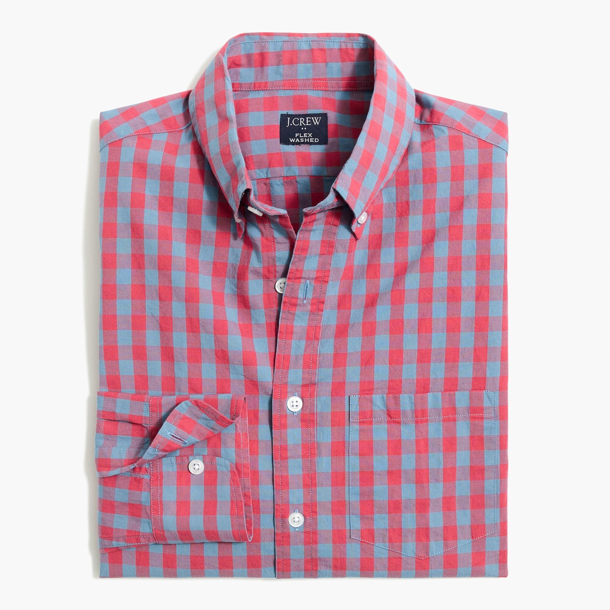 J.Crew Cotton Gingham Untucked Slim Flex Casual Shirt for Men Save 17