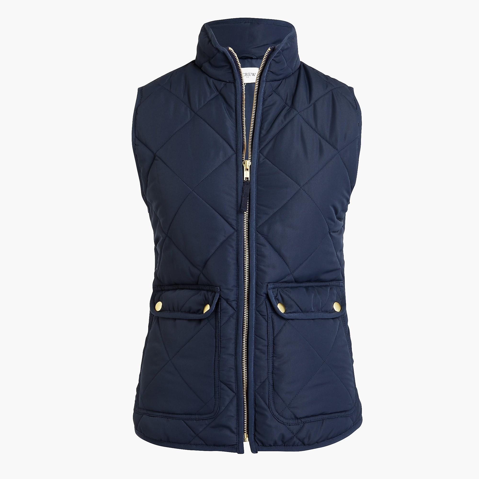 J.Crew Puffer Vest in Navy (Blue) Lyst