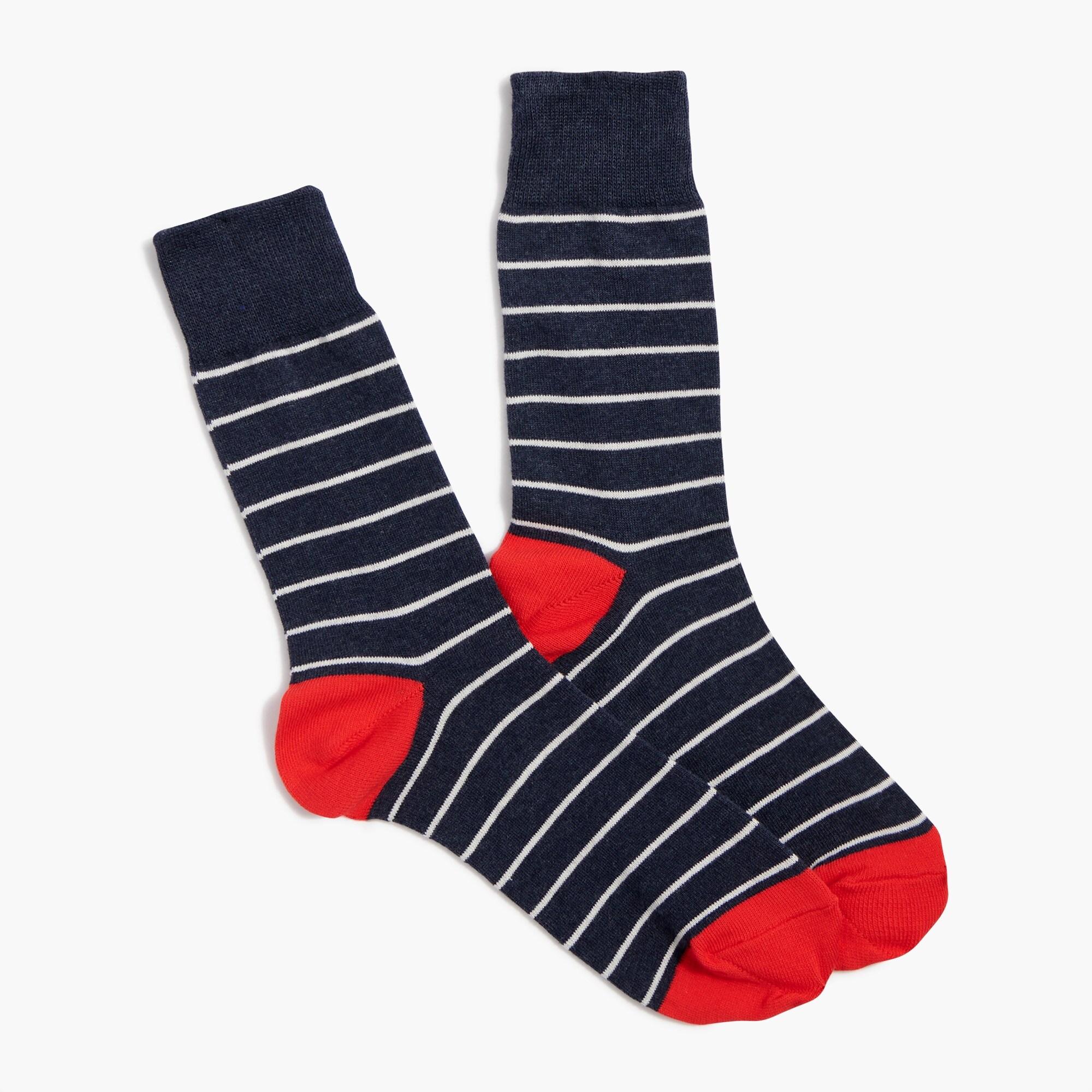 J.Crew Cotton Striped Socks in Blue for Men Lyst