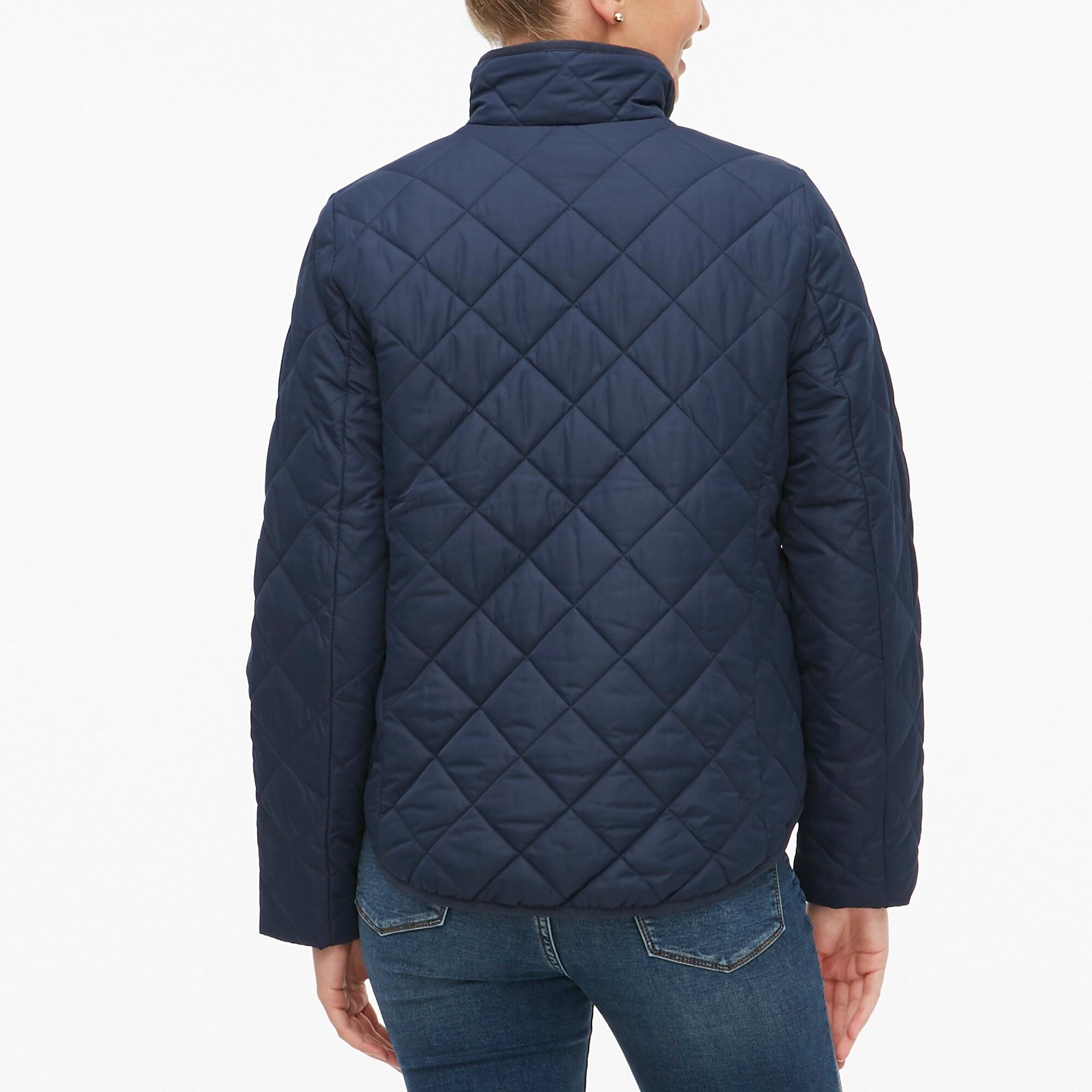 J.Crew Diamond Quilted Puffer Jacket in Navy (Blue) Lyst