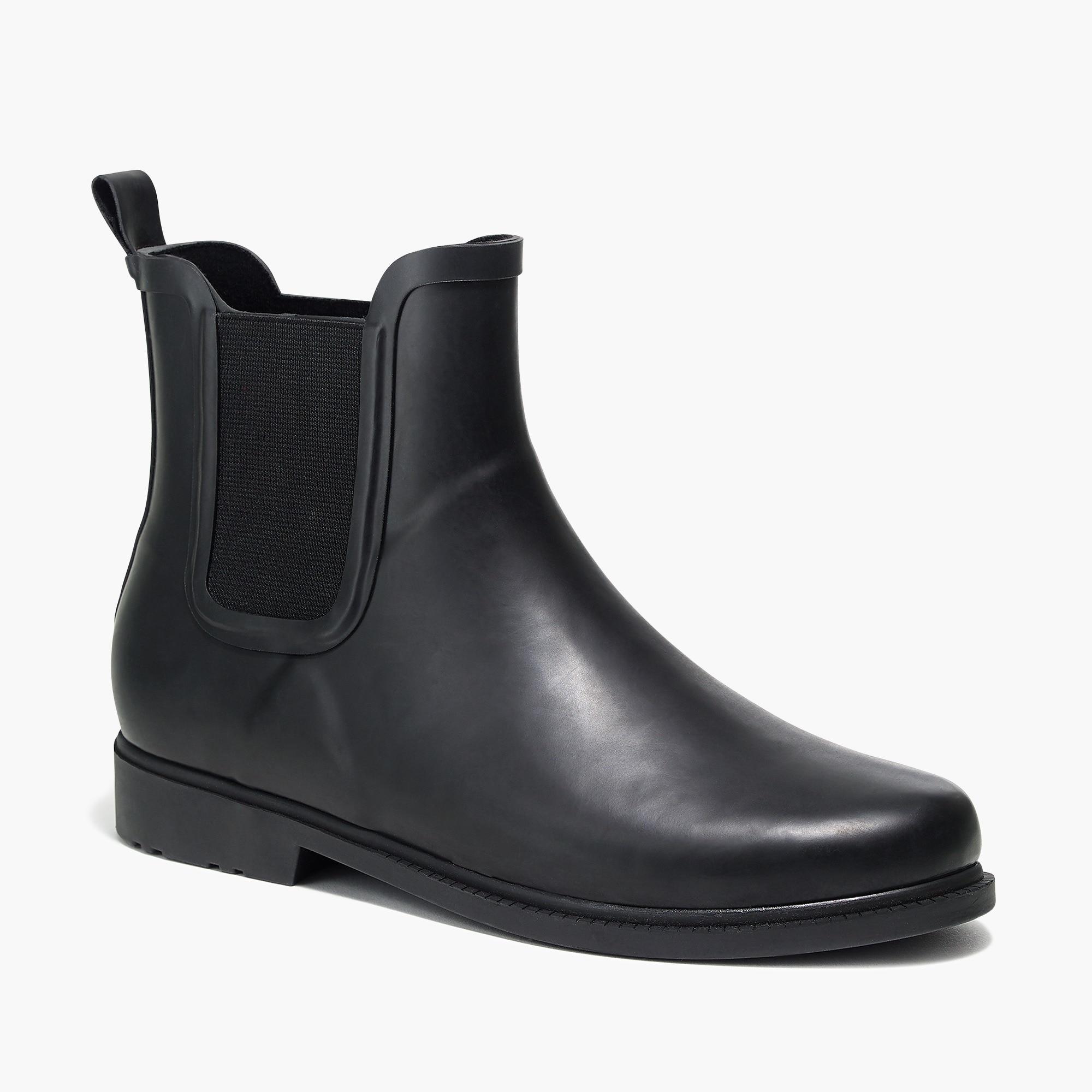 J.Crew Chelsea Rain Boots in Black | Lyst