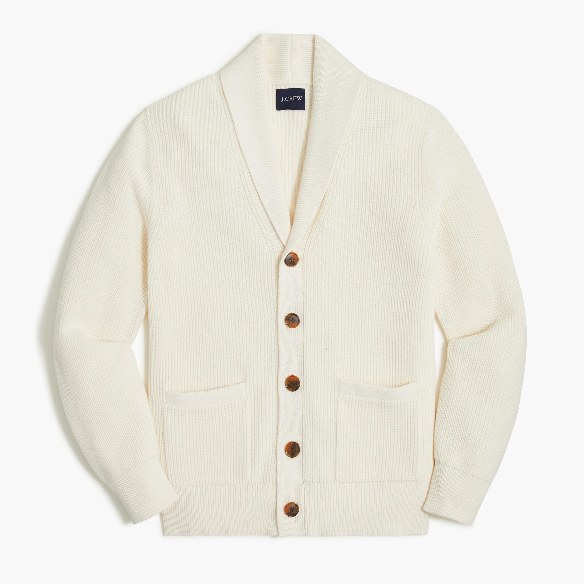 J.Crew Cotton Cardigan Sweater in Natural for Men | Lyst