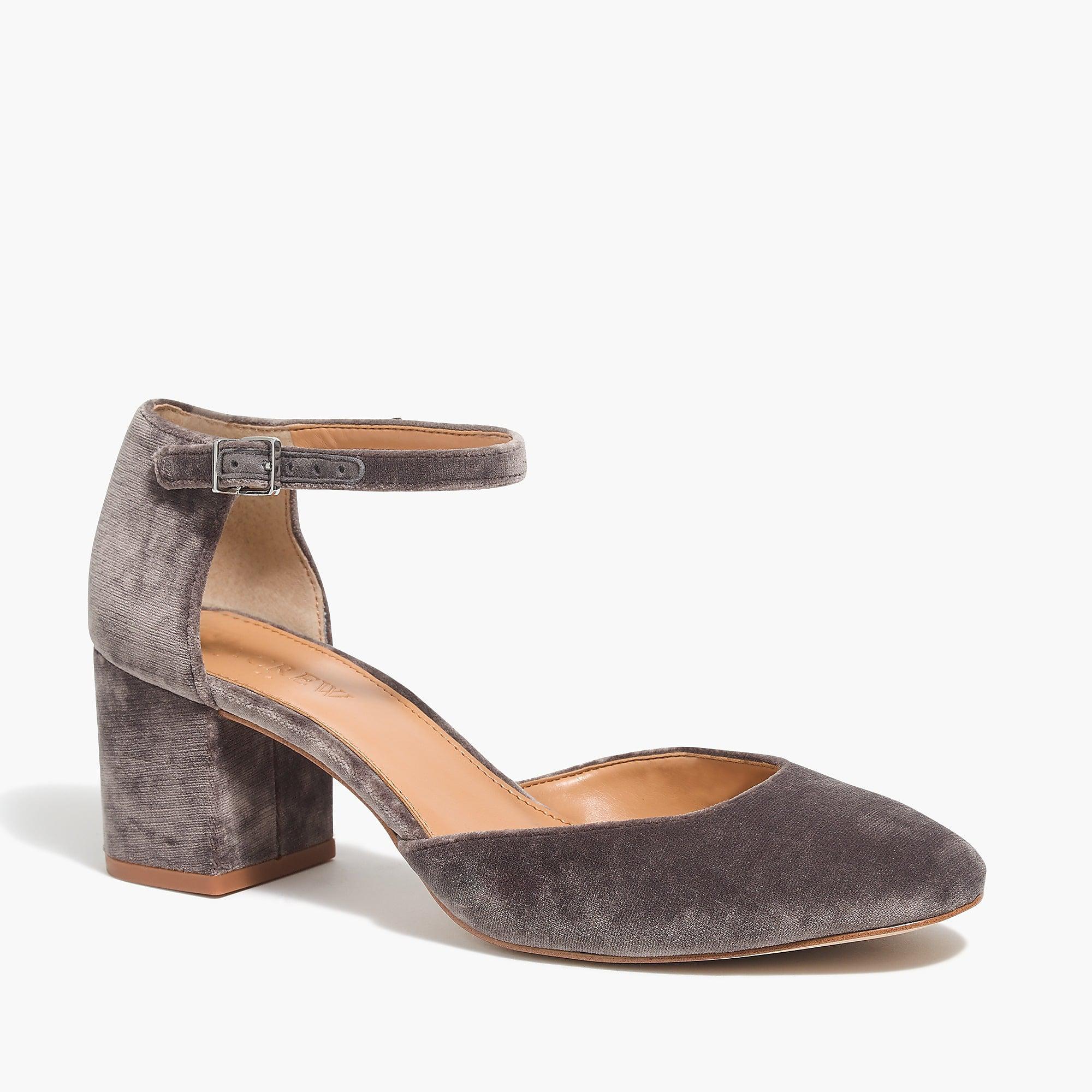 J.Crew Mary Jane Pumps In Velvet Lyst